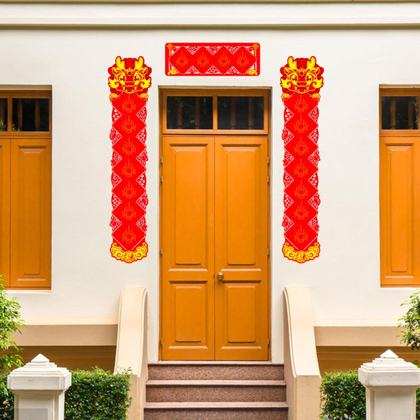 Spring Festival Couplets Chinese New Year Couplets for Festival Wall Windows Seven Words