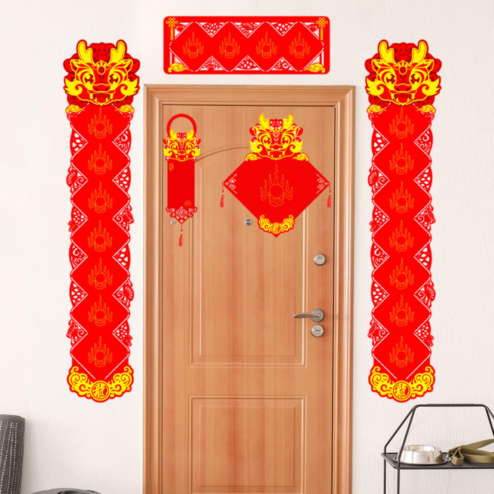 Spring Festival Couplets Chinese New Year Couplets for Festival Wall Windows Seven Words Set