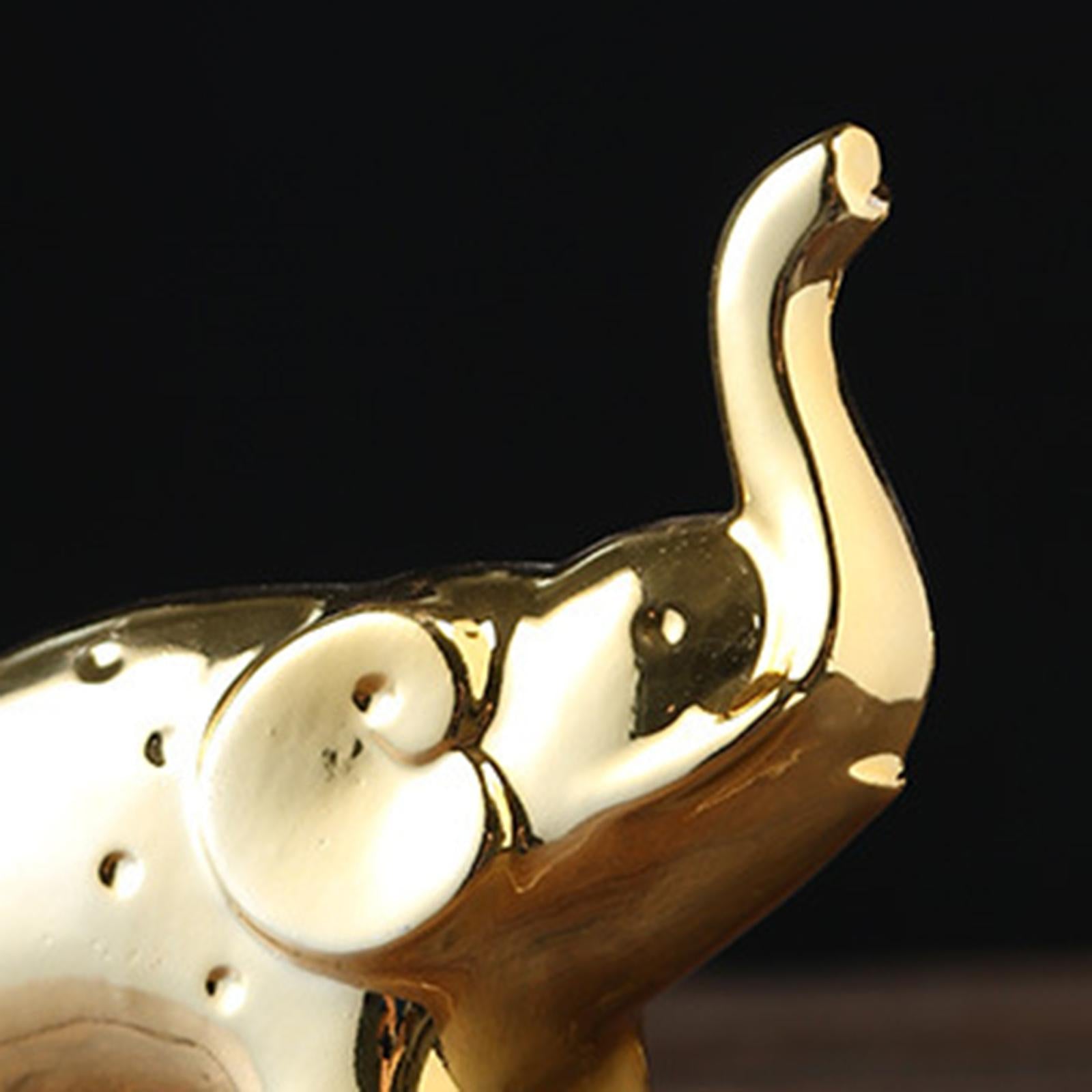 Elephant Statue Creative Tabletop Ornament for Entrance Cabinet Living Room