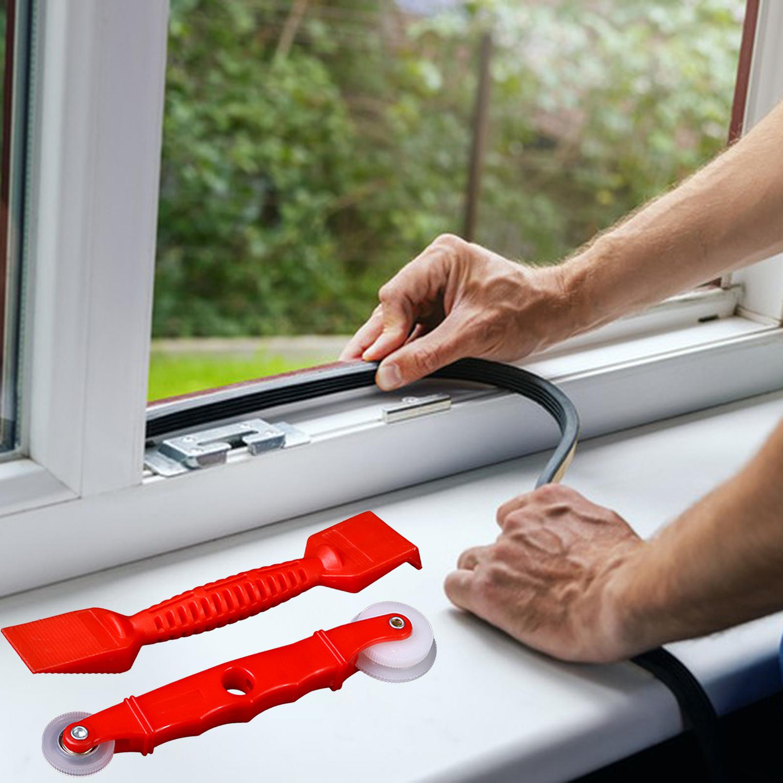 2x Mesh Wheel Window Install Tool Glazing Shovel for Installing Door Screens