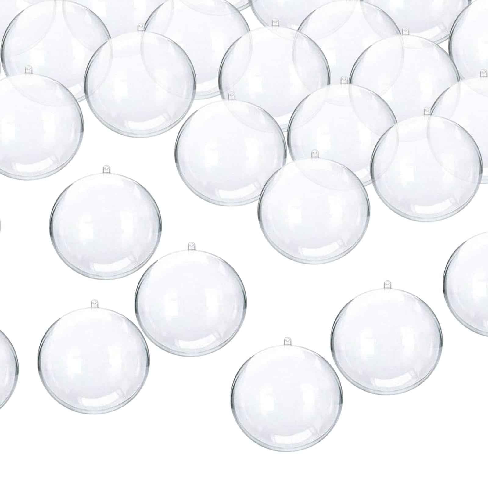 30 Pieces Transparent Ball DIY Empty Xmas Gift Ornaments Ball for Party Home