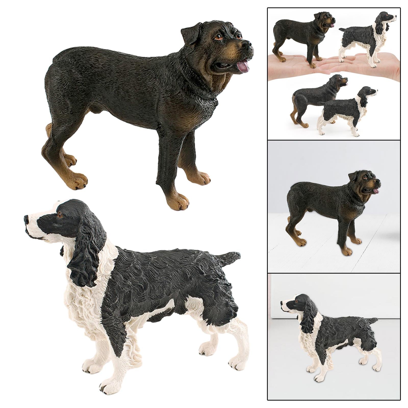 Dog Figurine Animal Toy Dog Sculptures for Home Living Room Indoor Outdoor