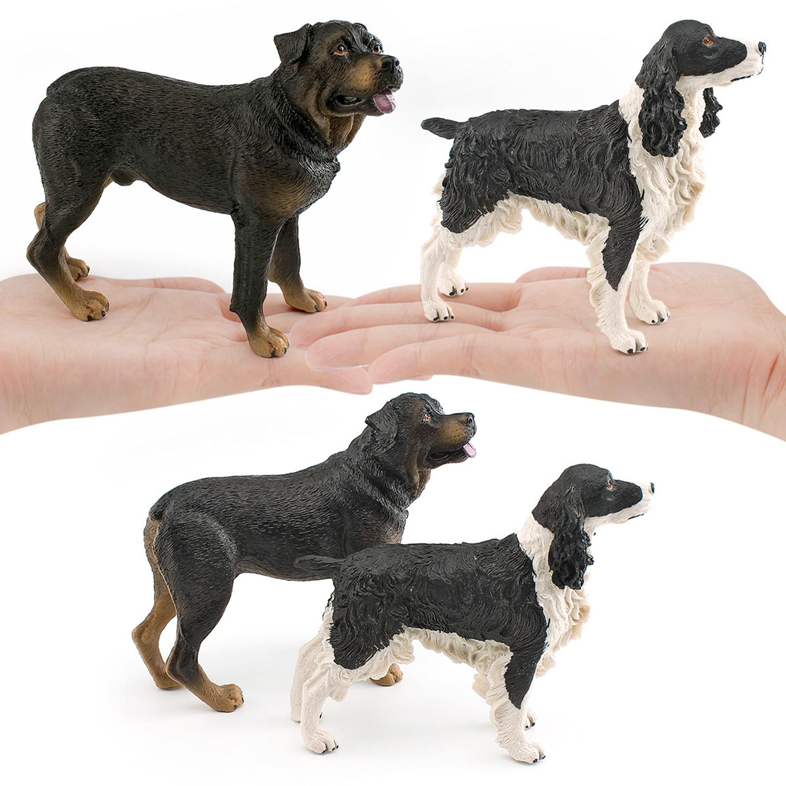 Dog Figurine Animal Toy Dog Sculptures for Home Living Room Indoor Outdoor