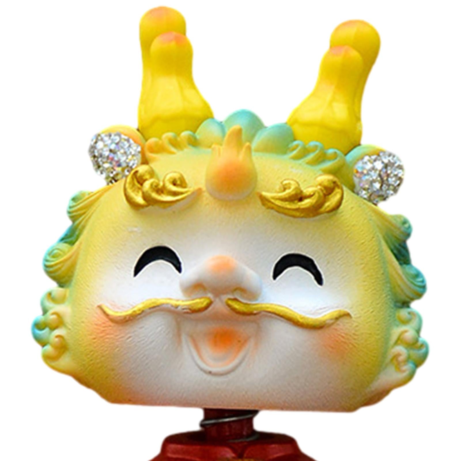 Chinese New Year Dragon Figurine Mini for Car Dashboard Desktop Bedroom Style B