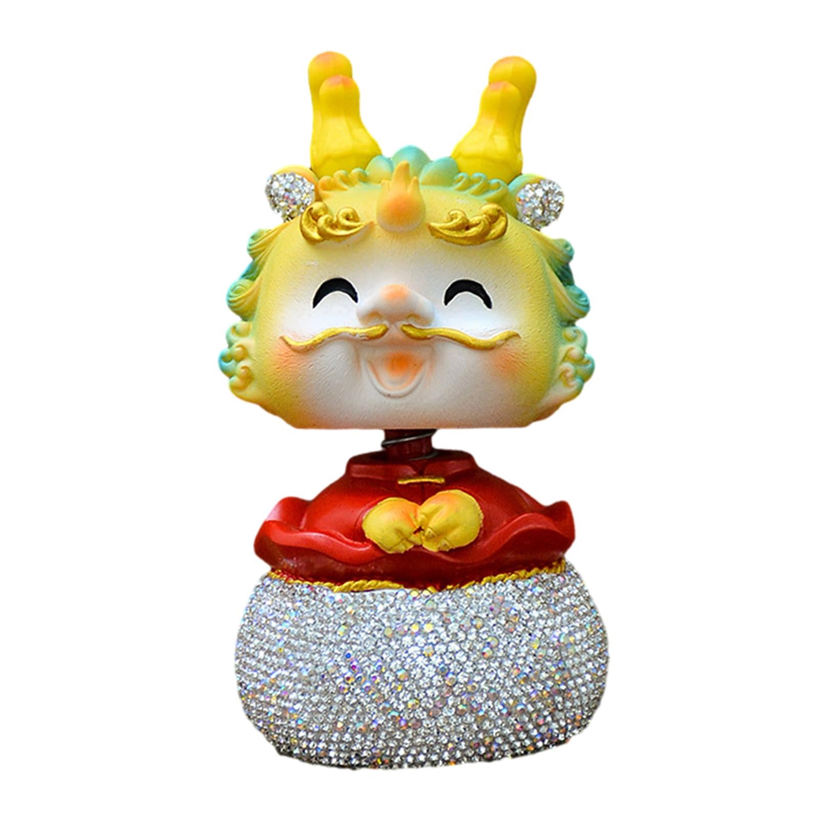 Chinese New Year Dragon Figurine Mini for Car Dashboard Desktop Bedroom Style B