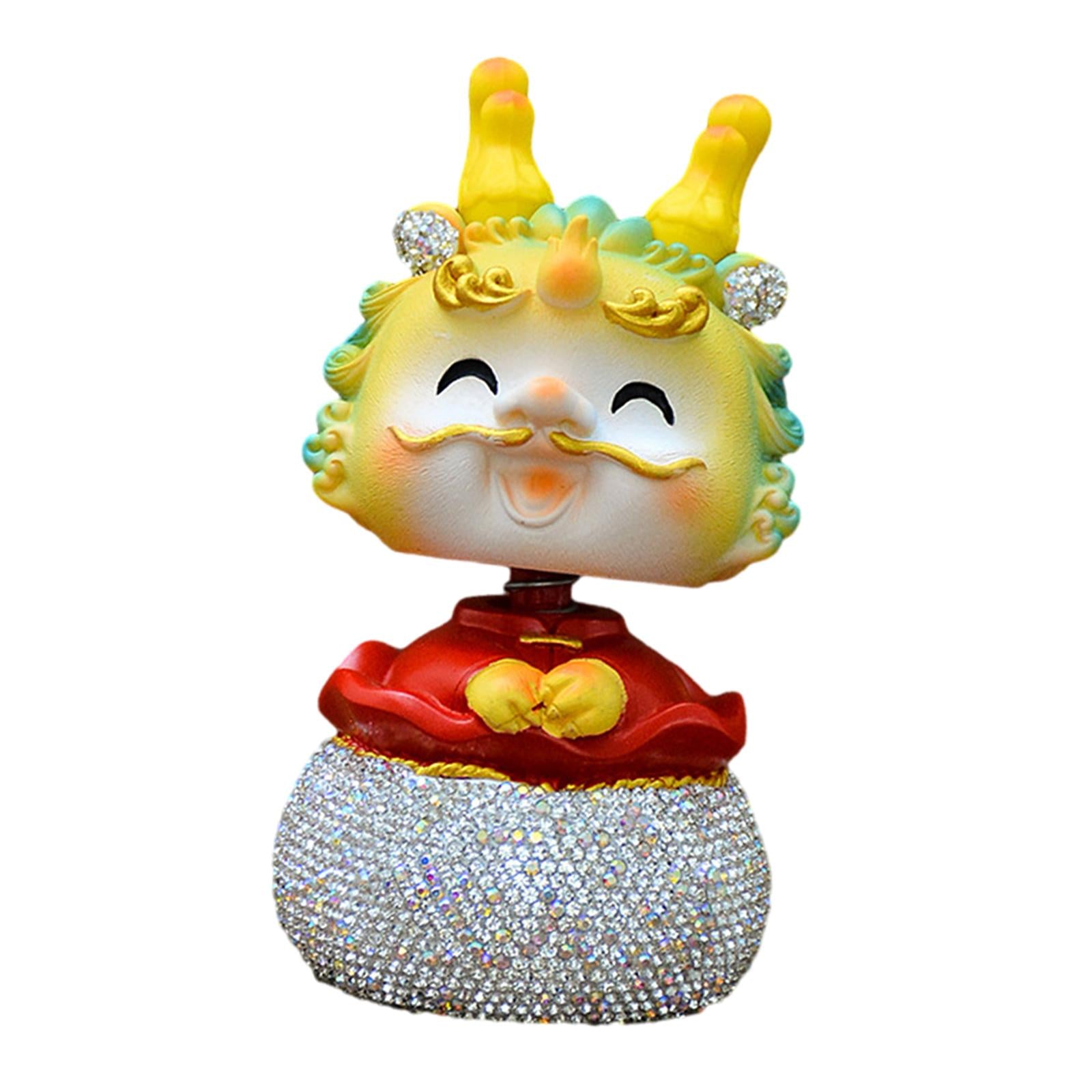 Chinese New Year Dragon Figurine Mini for Car Dashboard Desktop Bedroom Style B