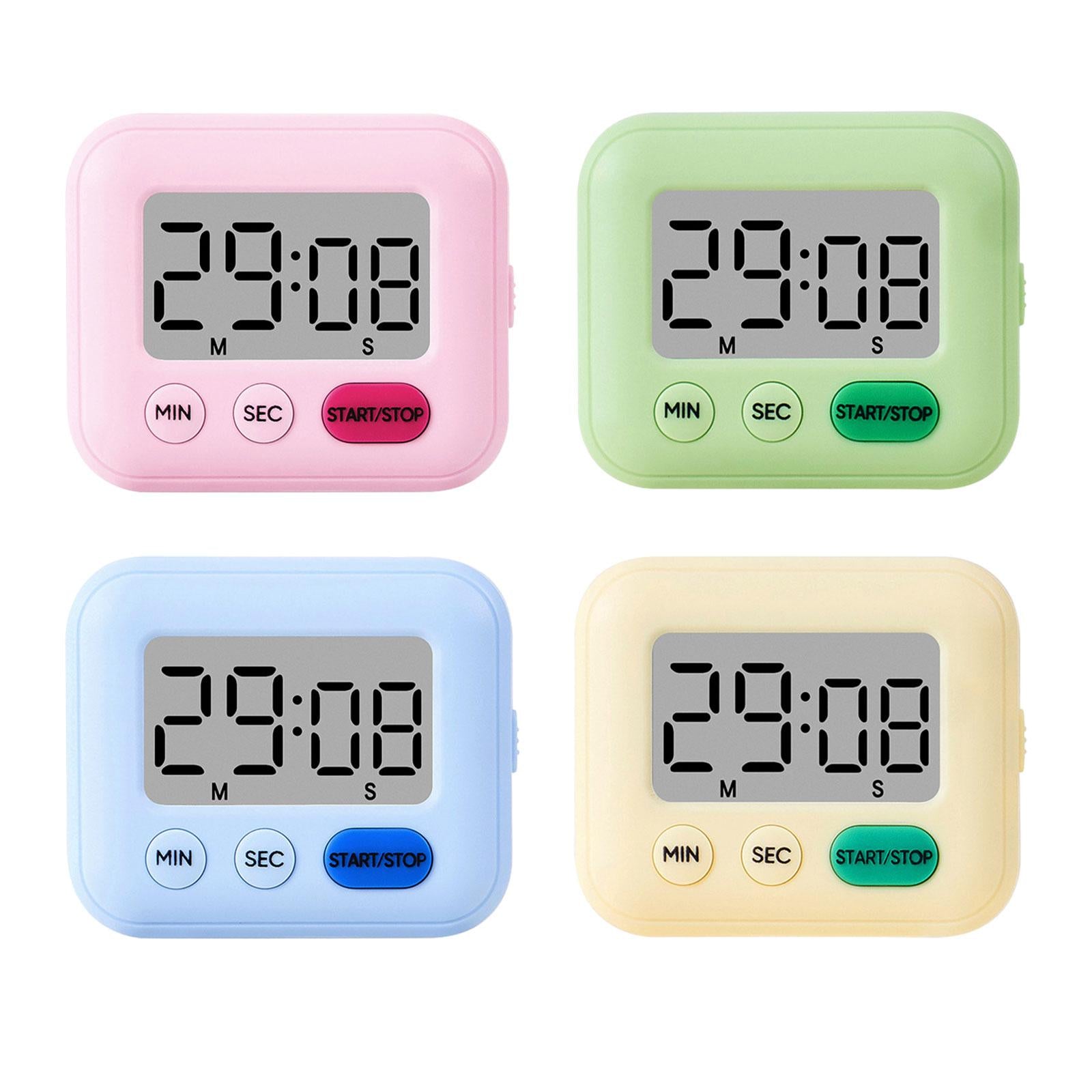 3xCooking timers for Baking Magnetic Classroom Timer for Sports Office Cooking Pink