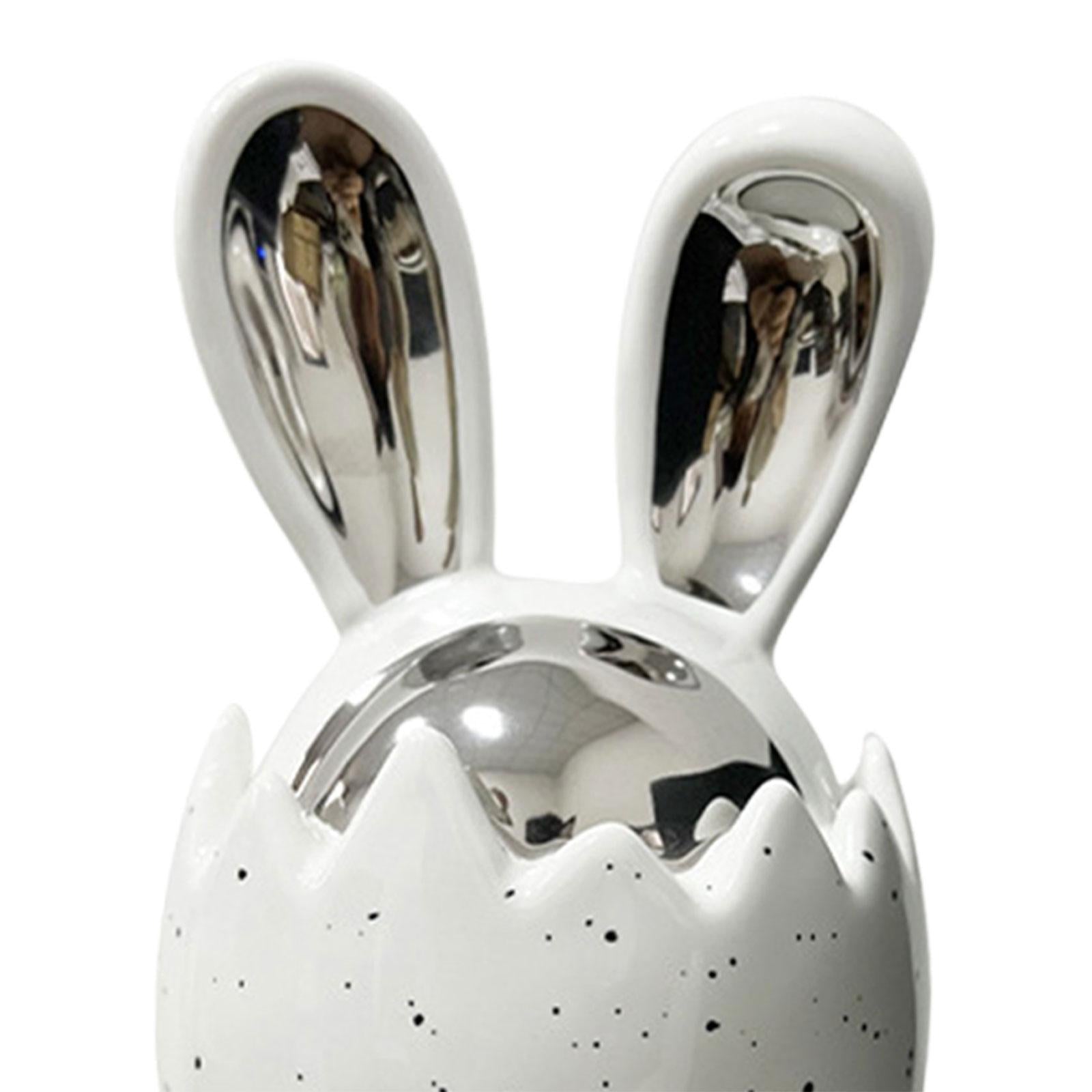 Eggshell Rabbit Desktop Ornaments Ceramics Living Room Easter Bunny Figurine