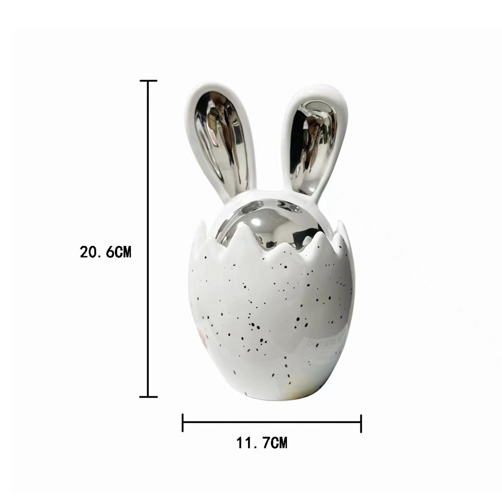Eggshell Rabbit Desktop Ornaments Ceramics Living Room Easter Bunny Figurine