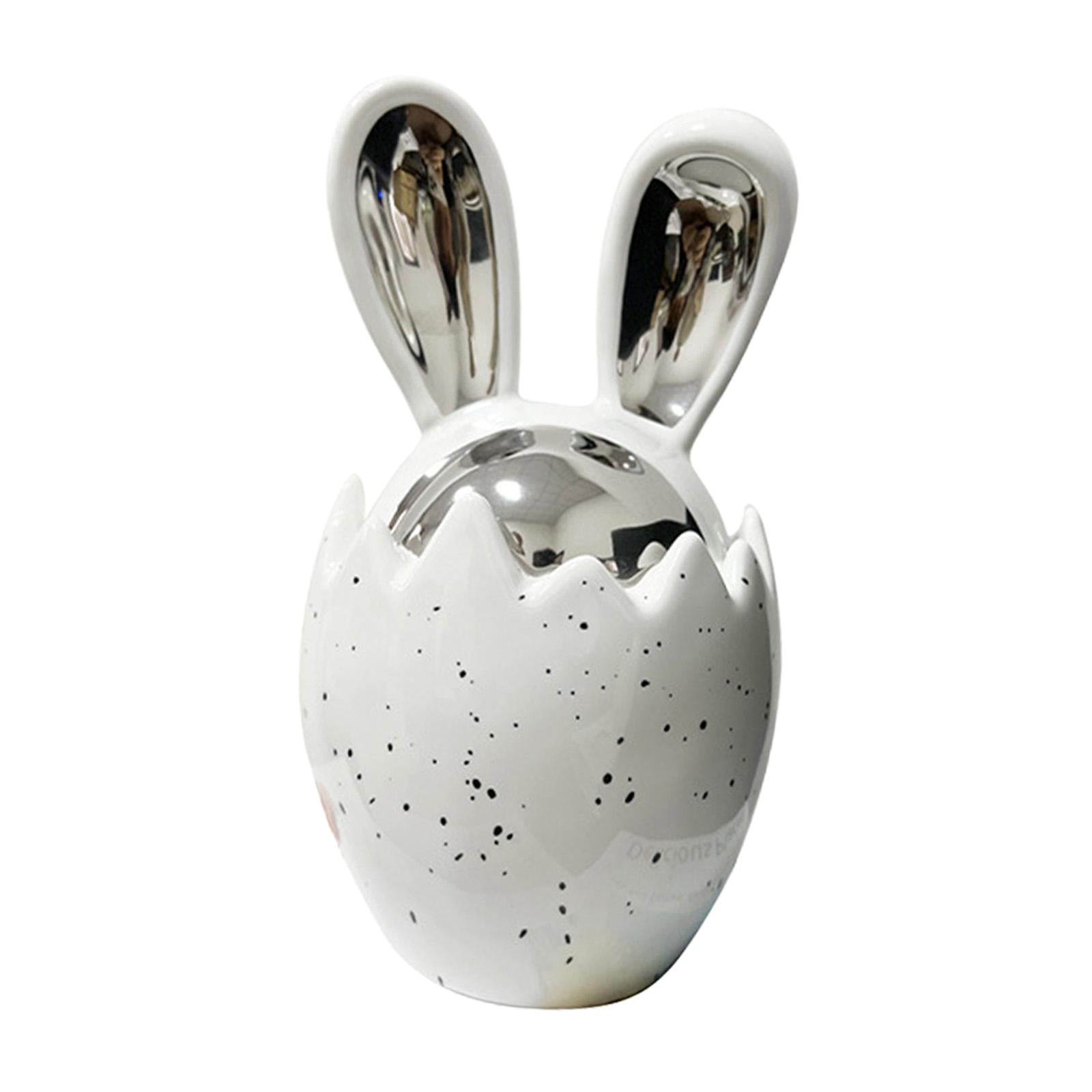 Eggshell Rabbit Desktop Ornaments Ceramics Living Room Easter Bunny Figurine