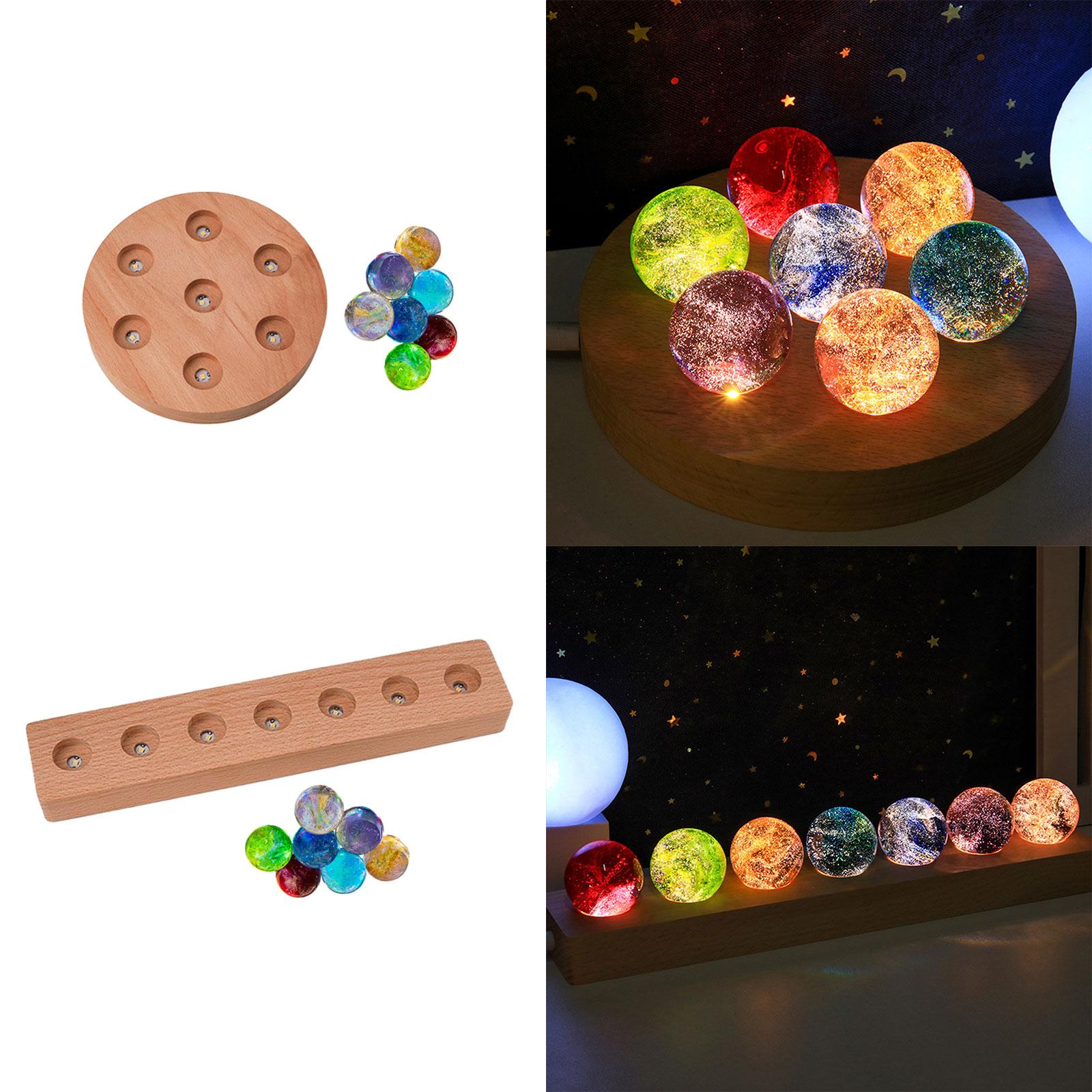 Glass Ball Night Light Desktop Ornament for Bedside Bedroom Home Decoration