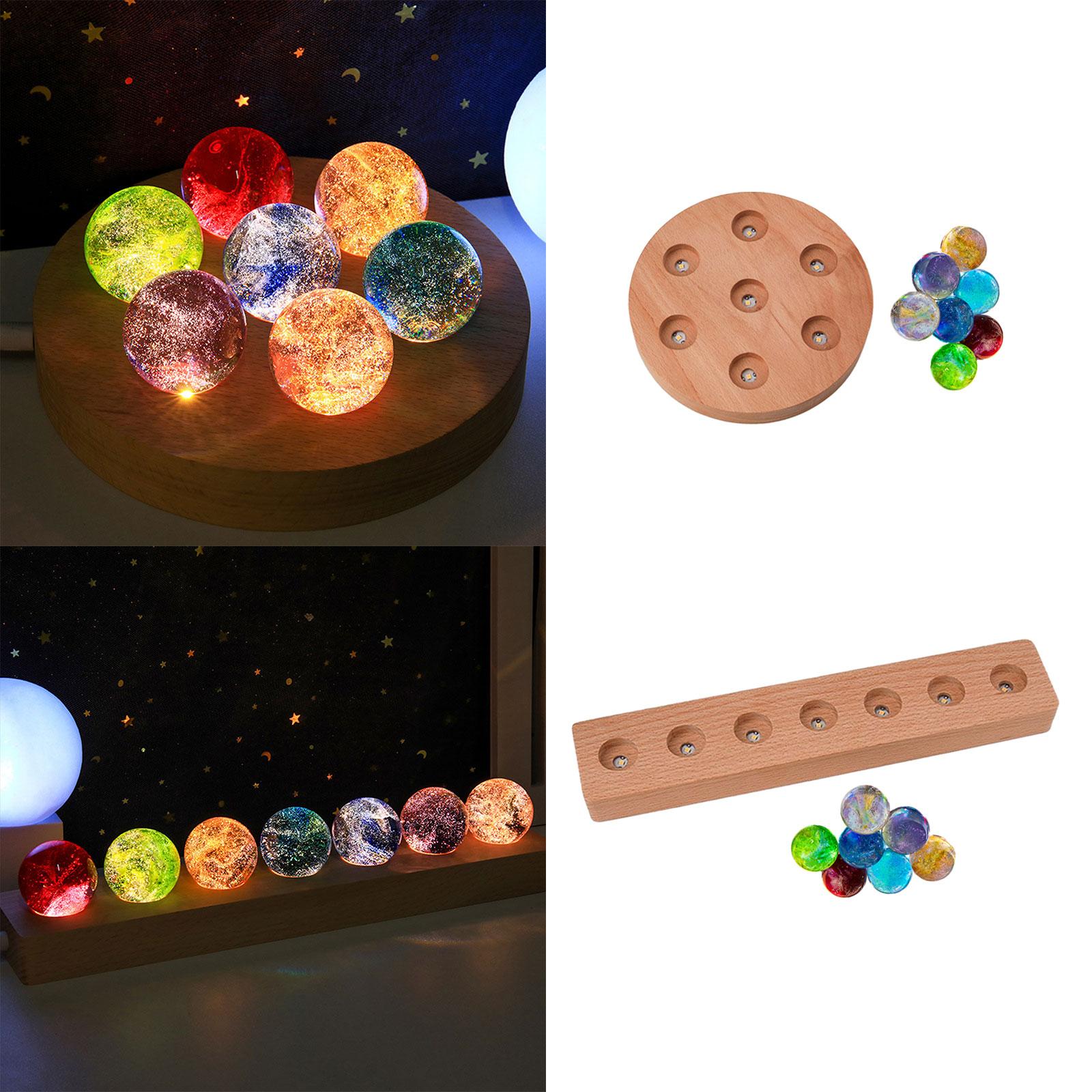 Glass Ball Night Light Desktop Ornament for Bedside Bedroom Home Decoration
