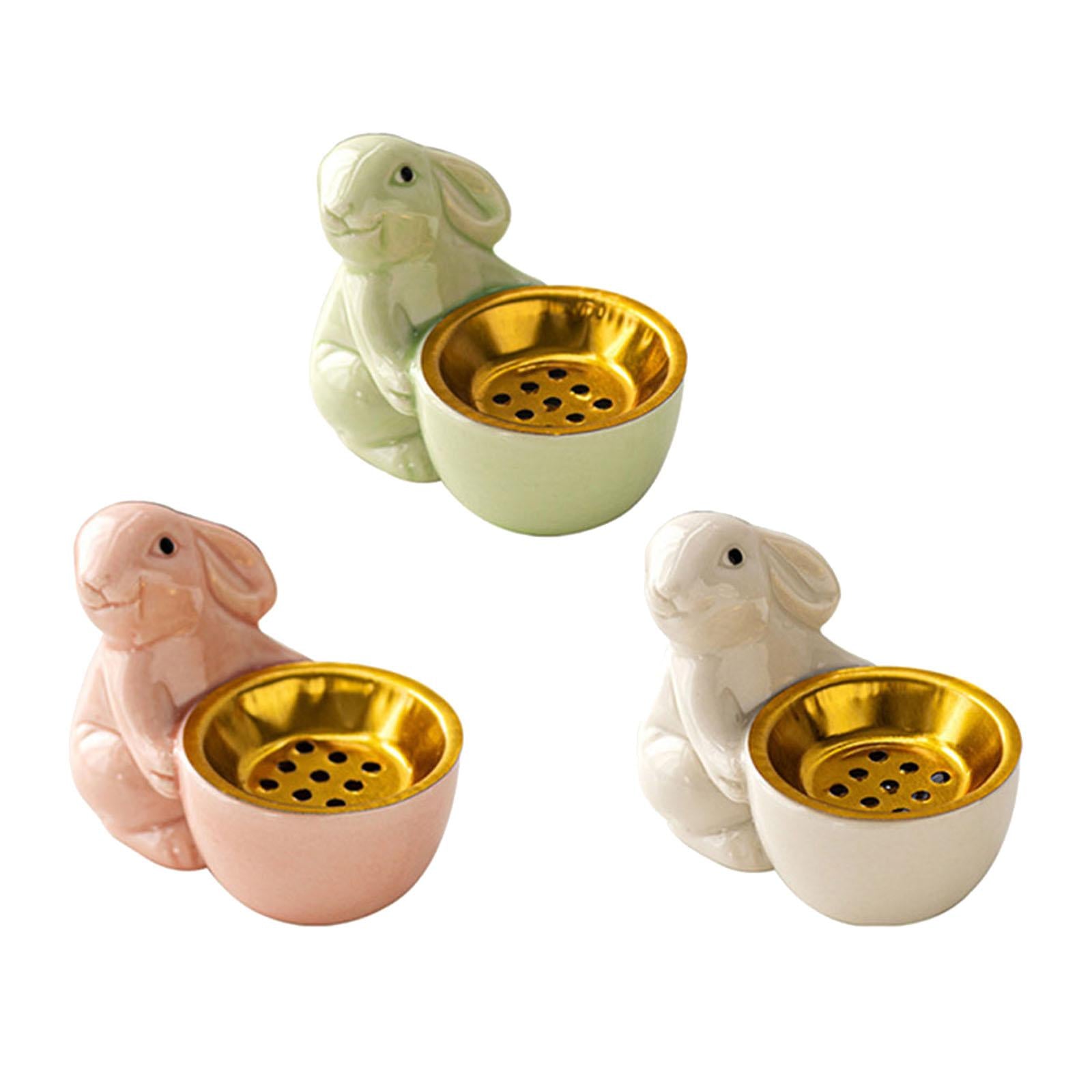 Rabbit Incense Holder Rabbit Incense Burner for Living Room Indoor Bookshelf Green