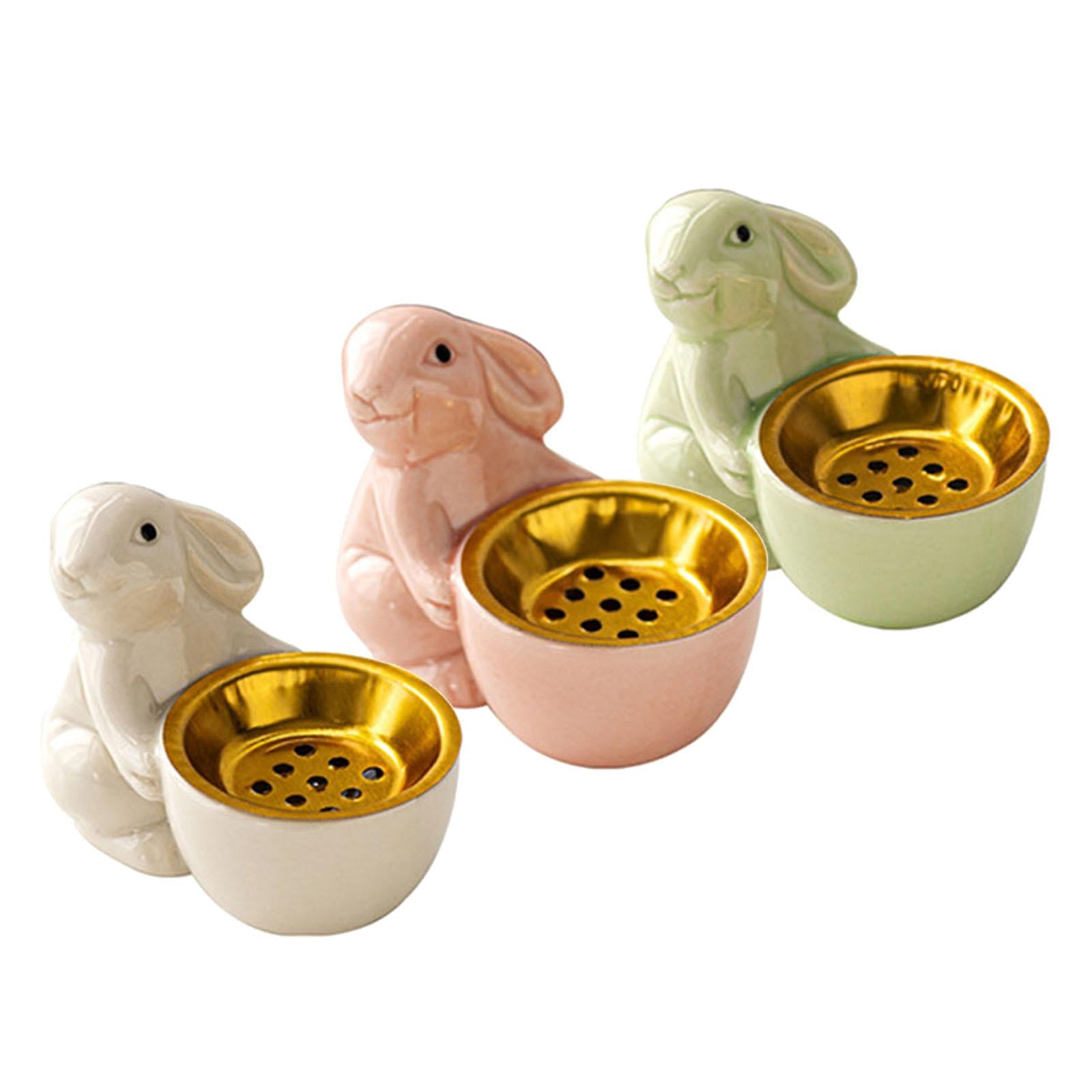 Rabbit Incense Holder Rabbit Incense Burner for Living Room Indoor Bookshelf Green