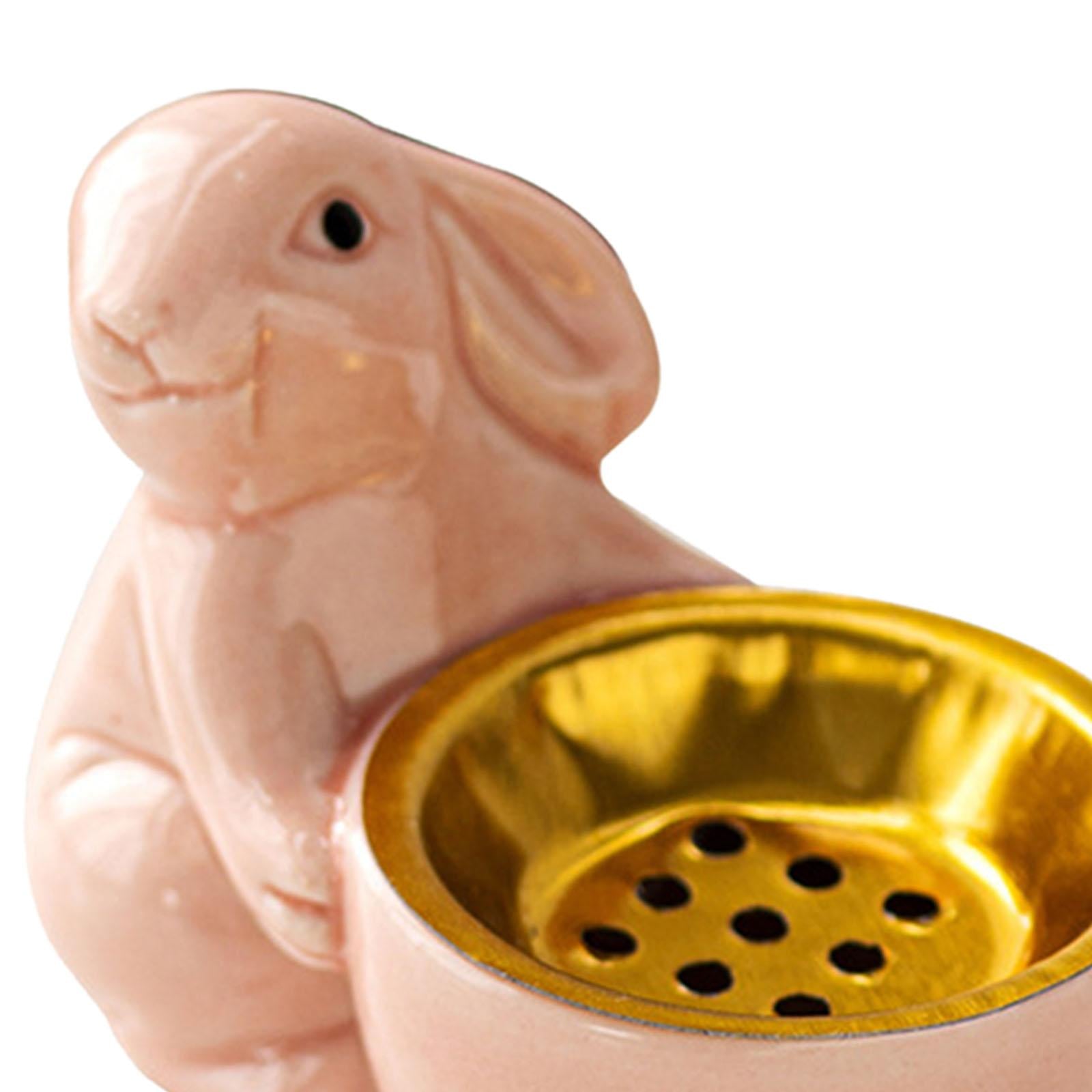 Rabbit Incense Holder Rabbit Incense Burner for Living Room Indoor Bookshelf Pink