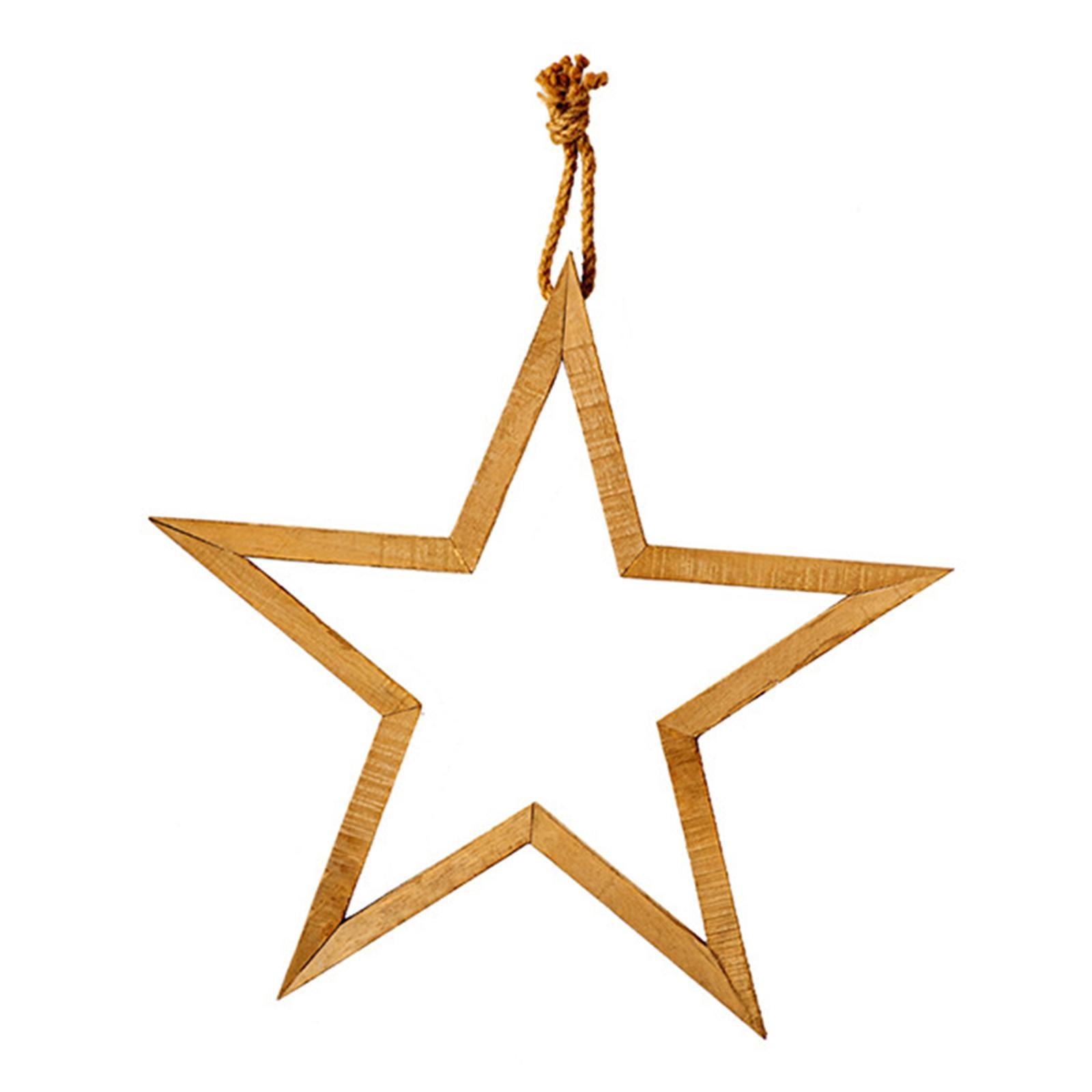 Hanging Star Pendant with Rope Farmhouse Star Ornaments for Home Office Wall
