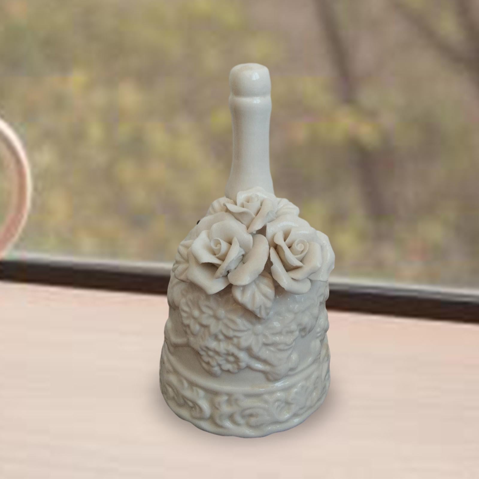 Handbell Ceramic Handheld Home Decoration Souvenir Dining Table Ringing Bell