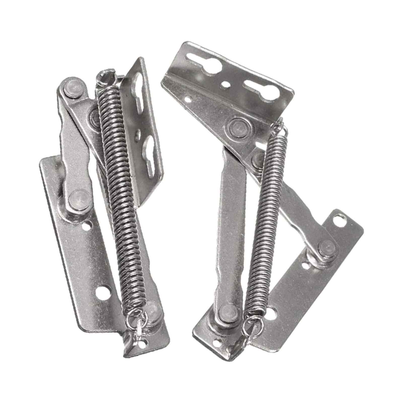 2Pcs 80 Degree Foldable Lifting Brackets Steel Spring Hinge for Folding Sofa