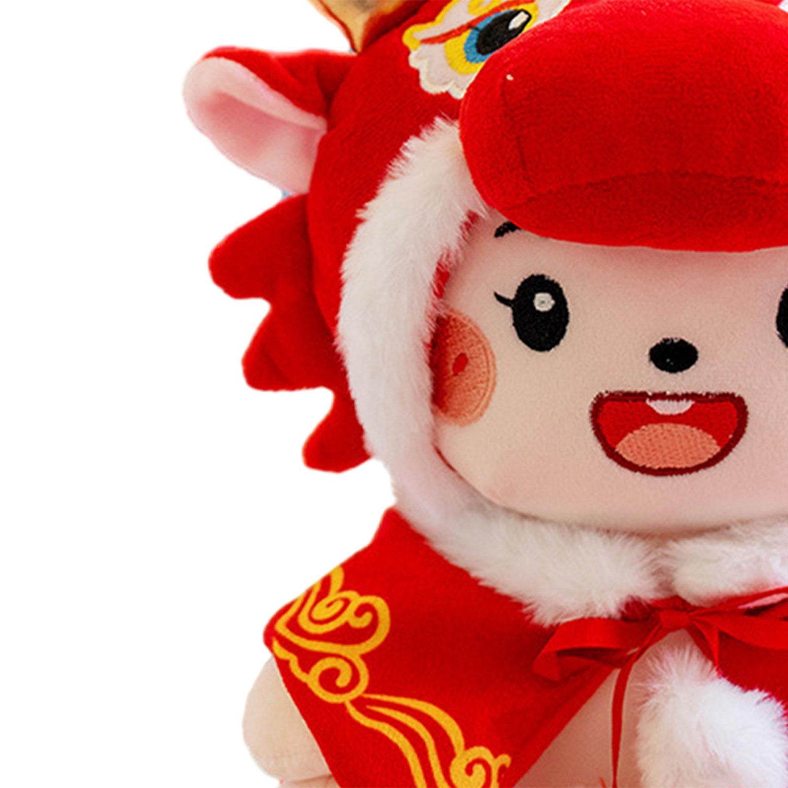 2024 Chinese New Year Dragon Plush Doll Mascot for Hotel Cafe Party Supplies 30 cm