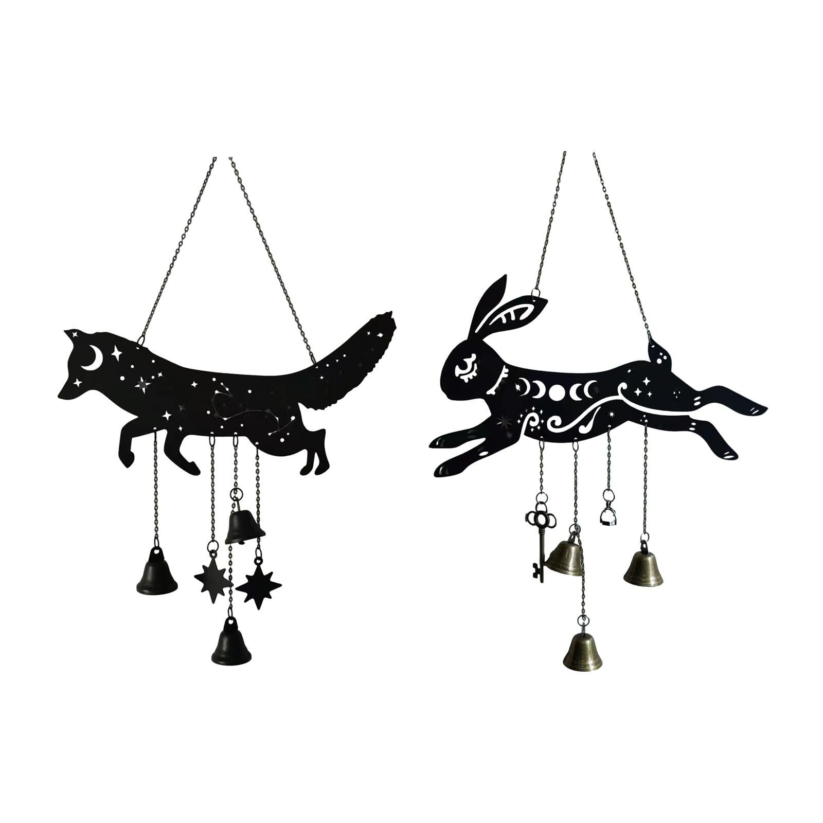 Metal Wind Chime Easter Pendant Gift Party Supplies Decorations Hanging Bell Fox
