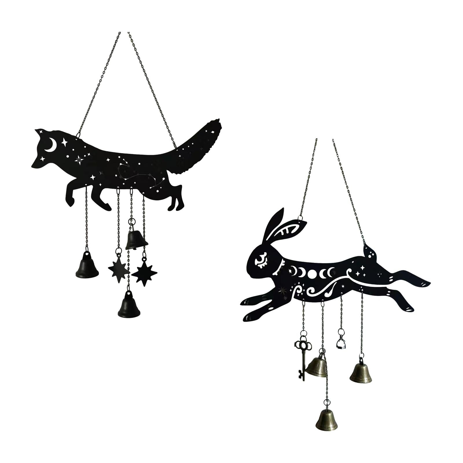 Metal Wind Chime Easter Pendant Gift Party Supplies Decorations Hanging Bell Fox