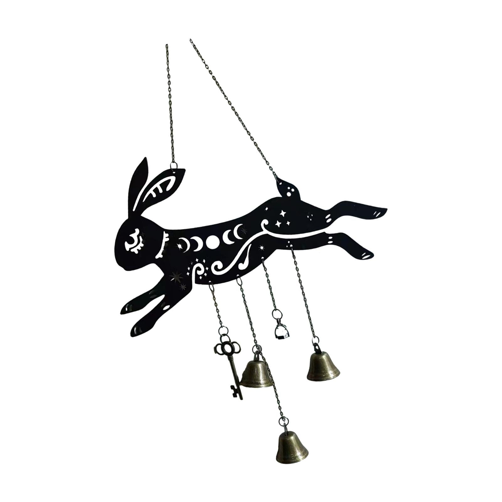 Metal Wind Chime Easter Pendant Gift Party Supplies Decorations Hanging Bell Rabbit