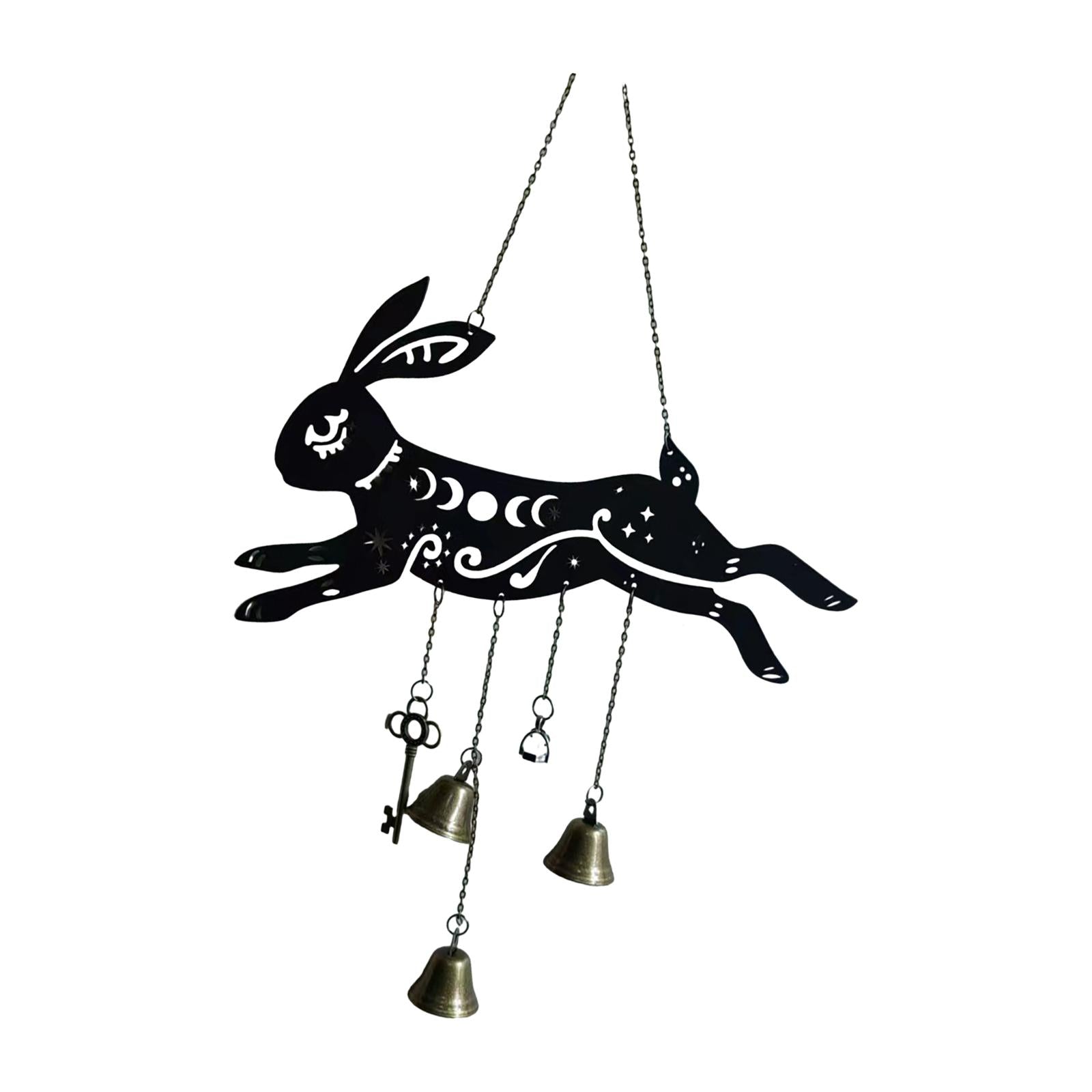 Metal Wind Chime Easter Pendant Gift Party Supplies Decorations Hanging Bell Rabbit