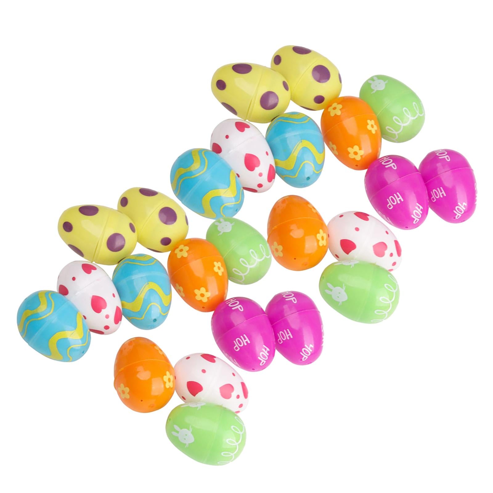 24Pcs Empty Easter Eggs Easter Basket Stuffers for DIY Crafts Filling Treats