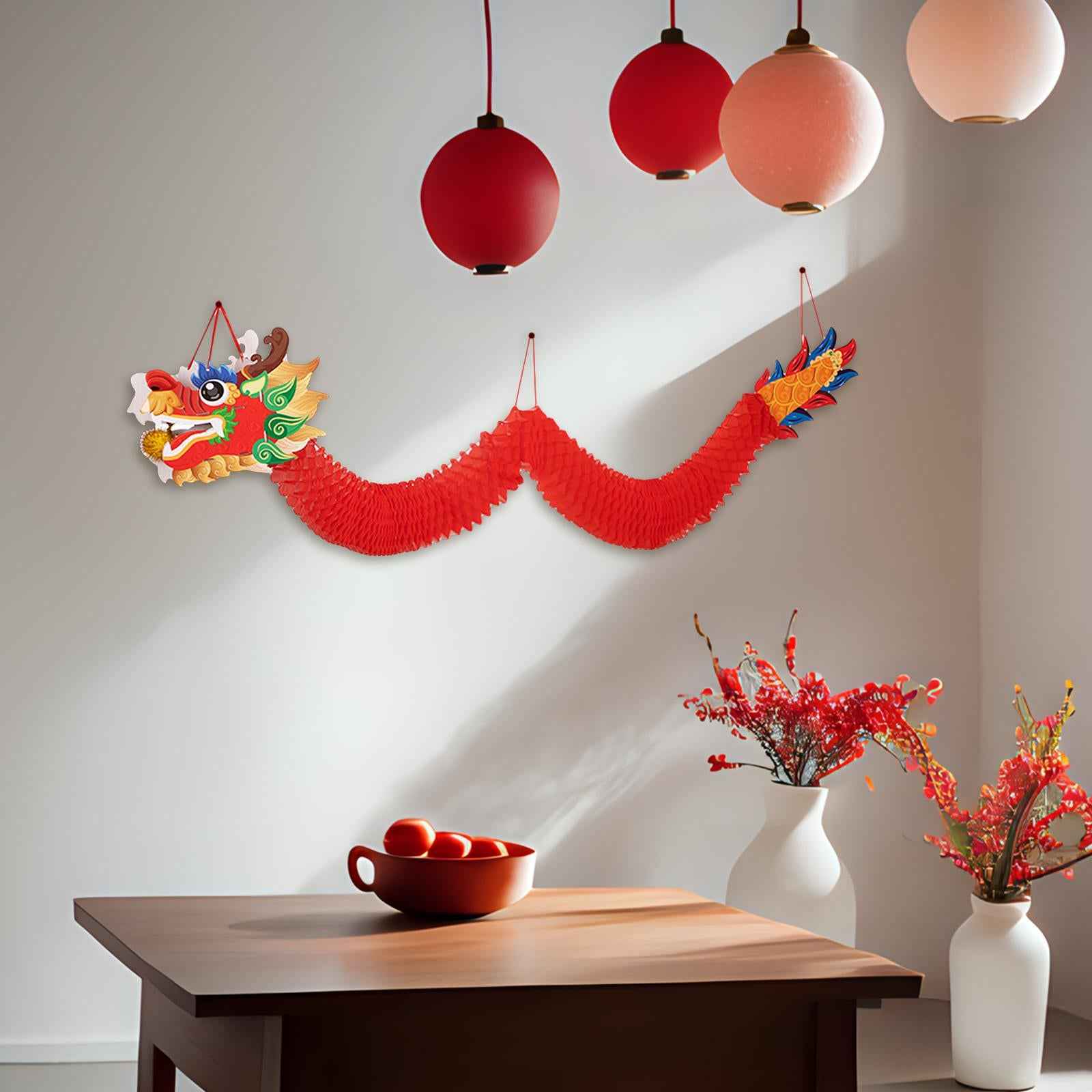 Chinese New Year Hanging Ornament Supermarket Mall Dragon Garland Decoration Length 2m