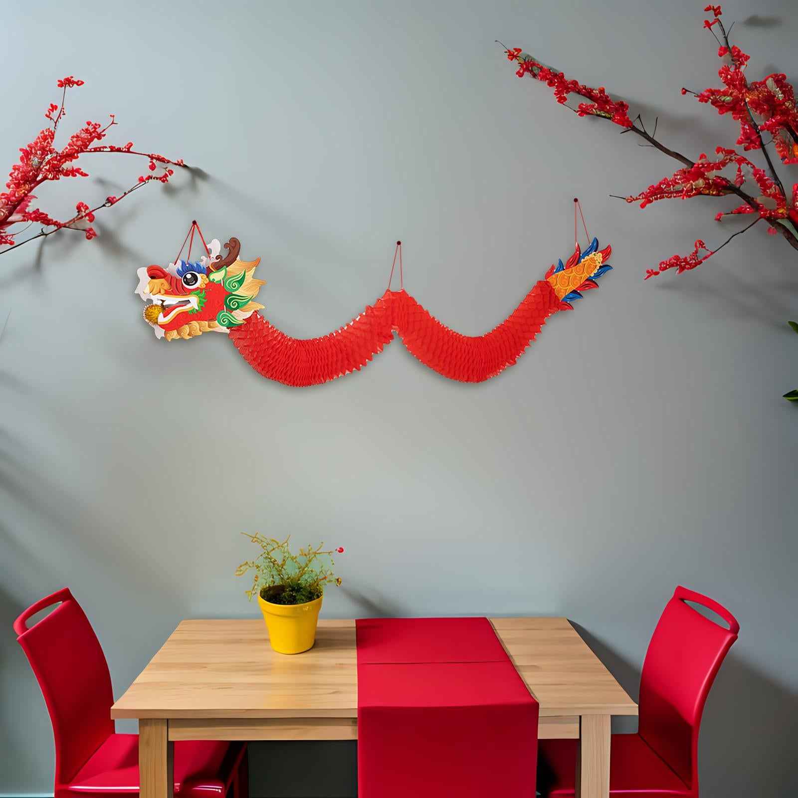 Chinese New Year Hanging Ornament Supermarket Mall Dragon Garland Decoration Length 2m