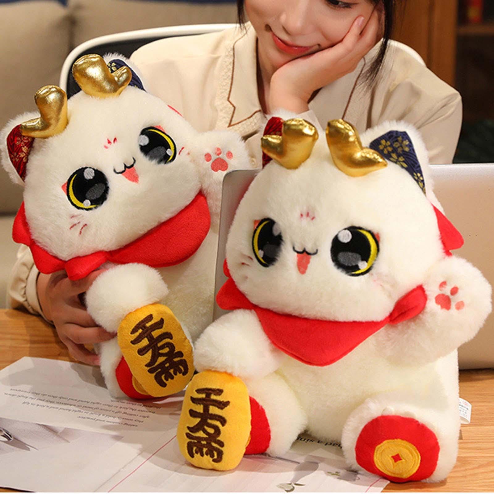 2024 Chinese New Year Cat Plush Doll for Festivals Party Supplies Restaurant