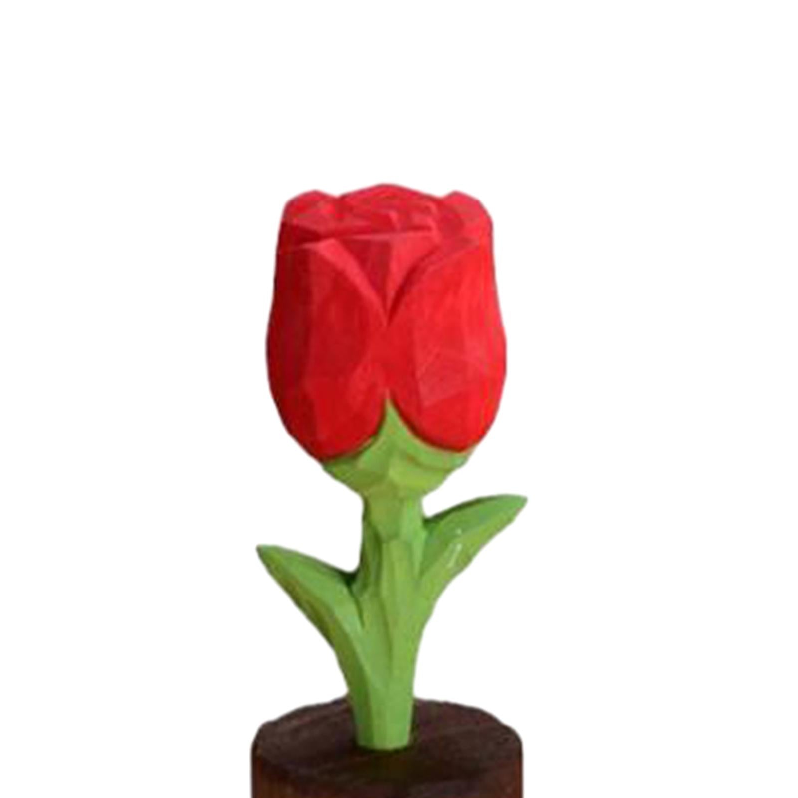 Artificial Wooden Flower Wooden Rose Ornaments for Wedding Arrangement Women