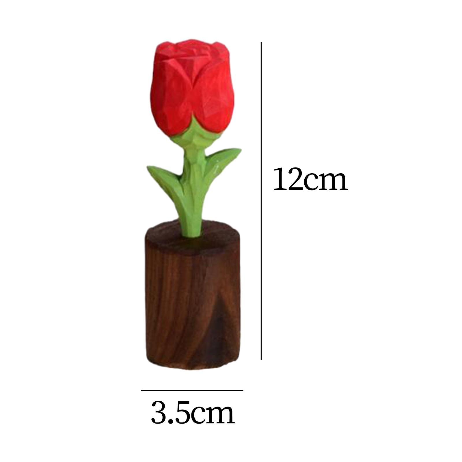 Artificial Wooden Flower Wooden Rose Ornaments for Wedding Arrangement Women