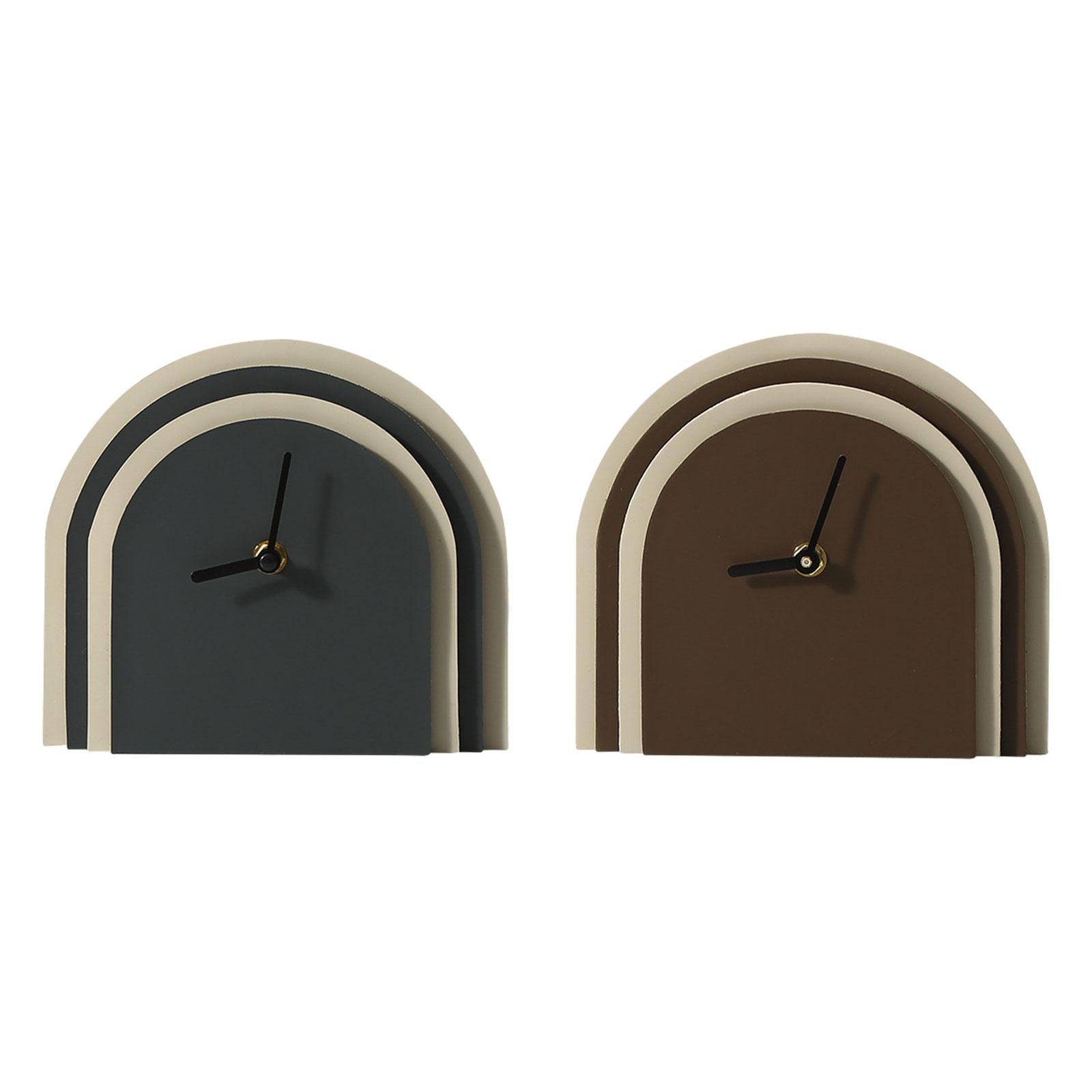 Clock Sculpture Figure Crafts Table Centerpieces Cabinet Table Clock Display Blue
