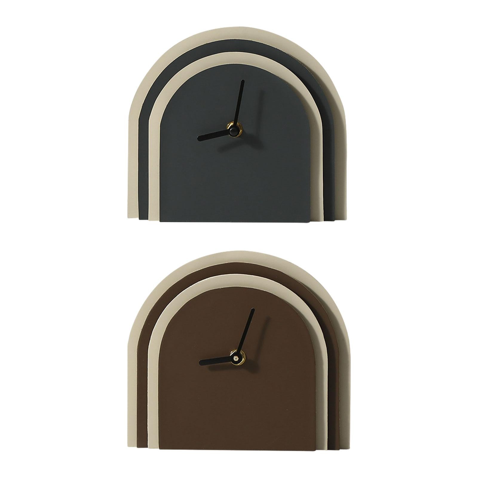 Clock Sculpture Figure Crafts Table Centerpieces Cabinet Table Clock Display Blue