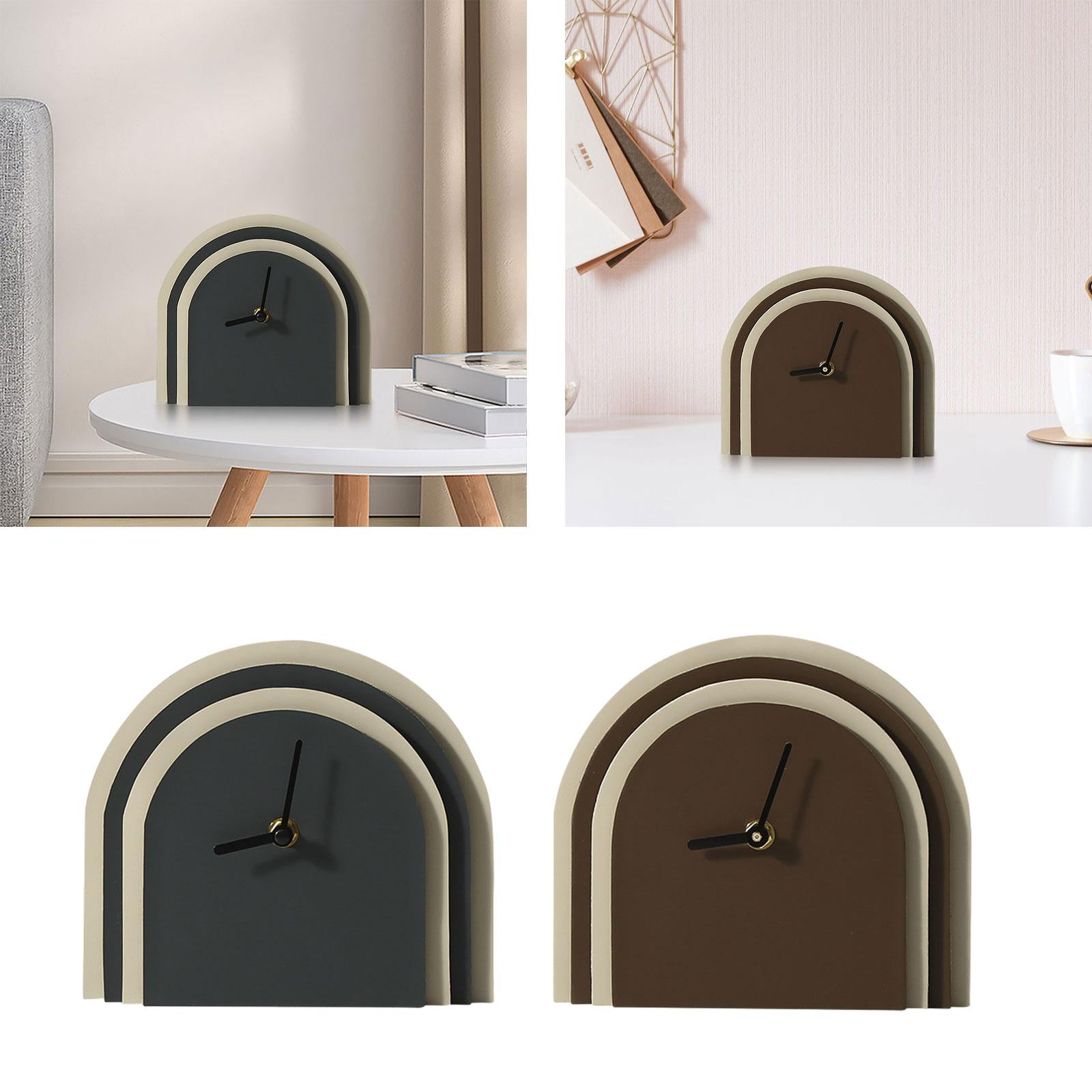 Clock Sculpture Figure Crafts Table Centerpieces Cabinet Table Clock Display Blue