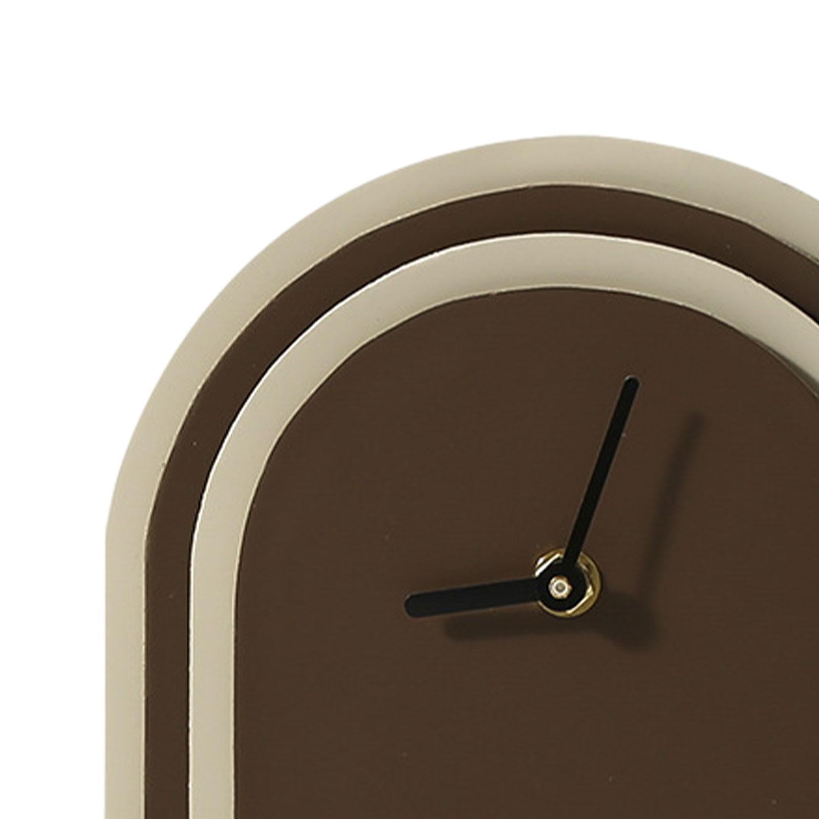 Clock Sculpture Figure Crafts Table Centerpieces Cabinet Table Clock Display Brown