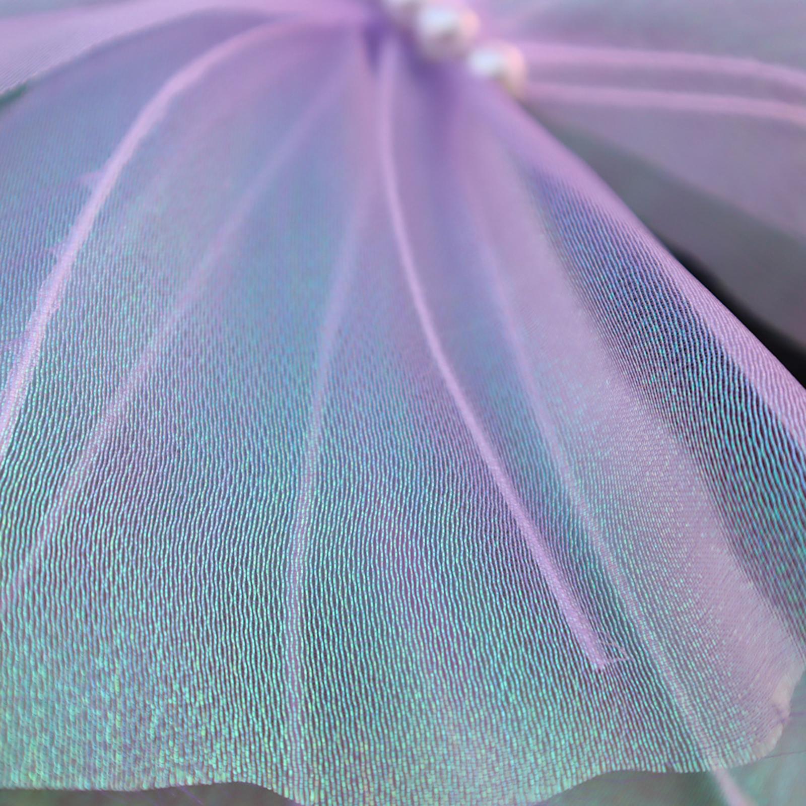 2xSilk Yarn Artificial Butterfly Giant Gauze Fake Butterfly for Wedding Crafts Violet