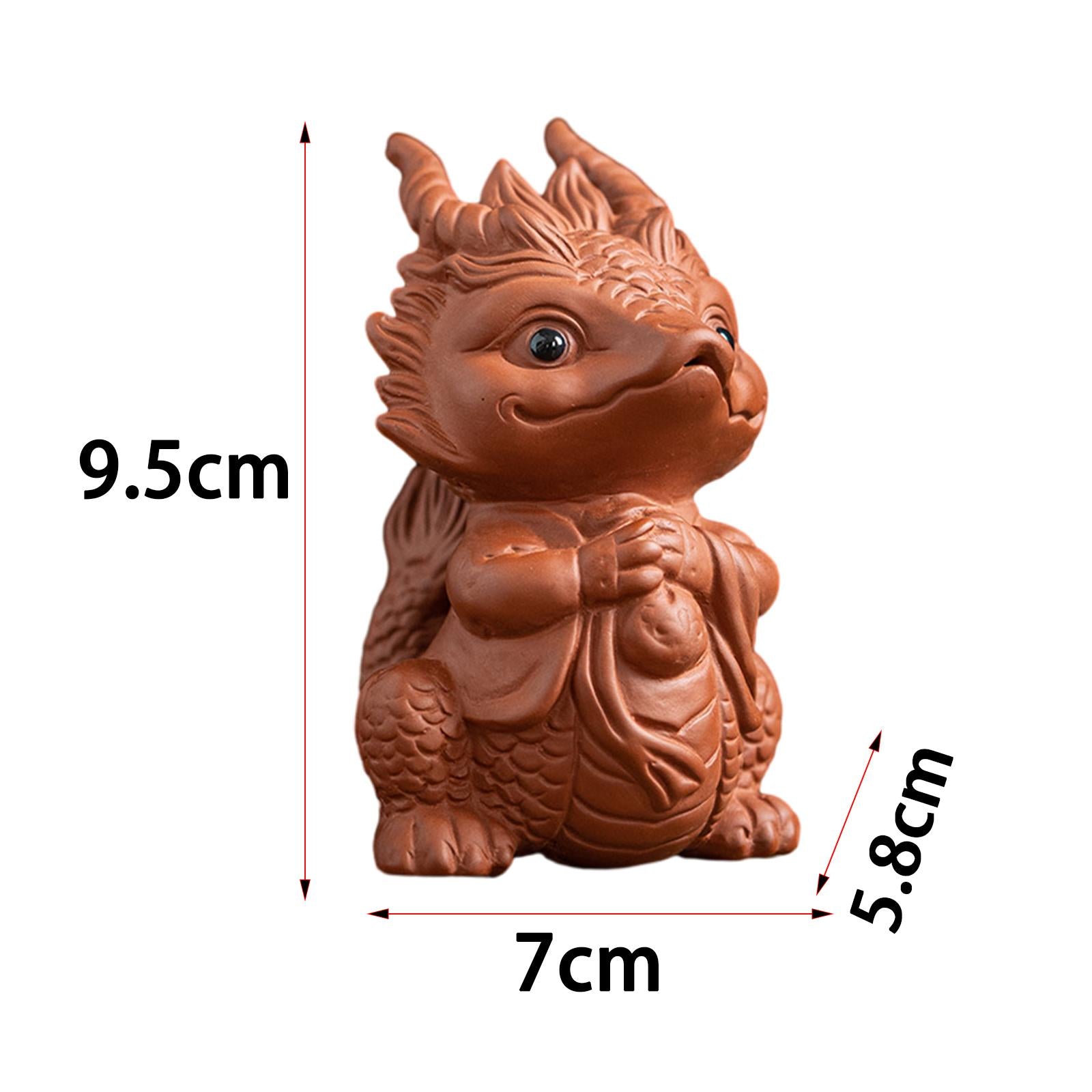 Chinese Dragon Tea Pet Miniature Statue Small Pixiu Statue for Table Stylish Style A