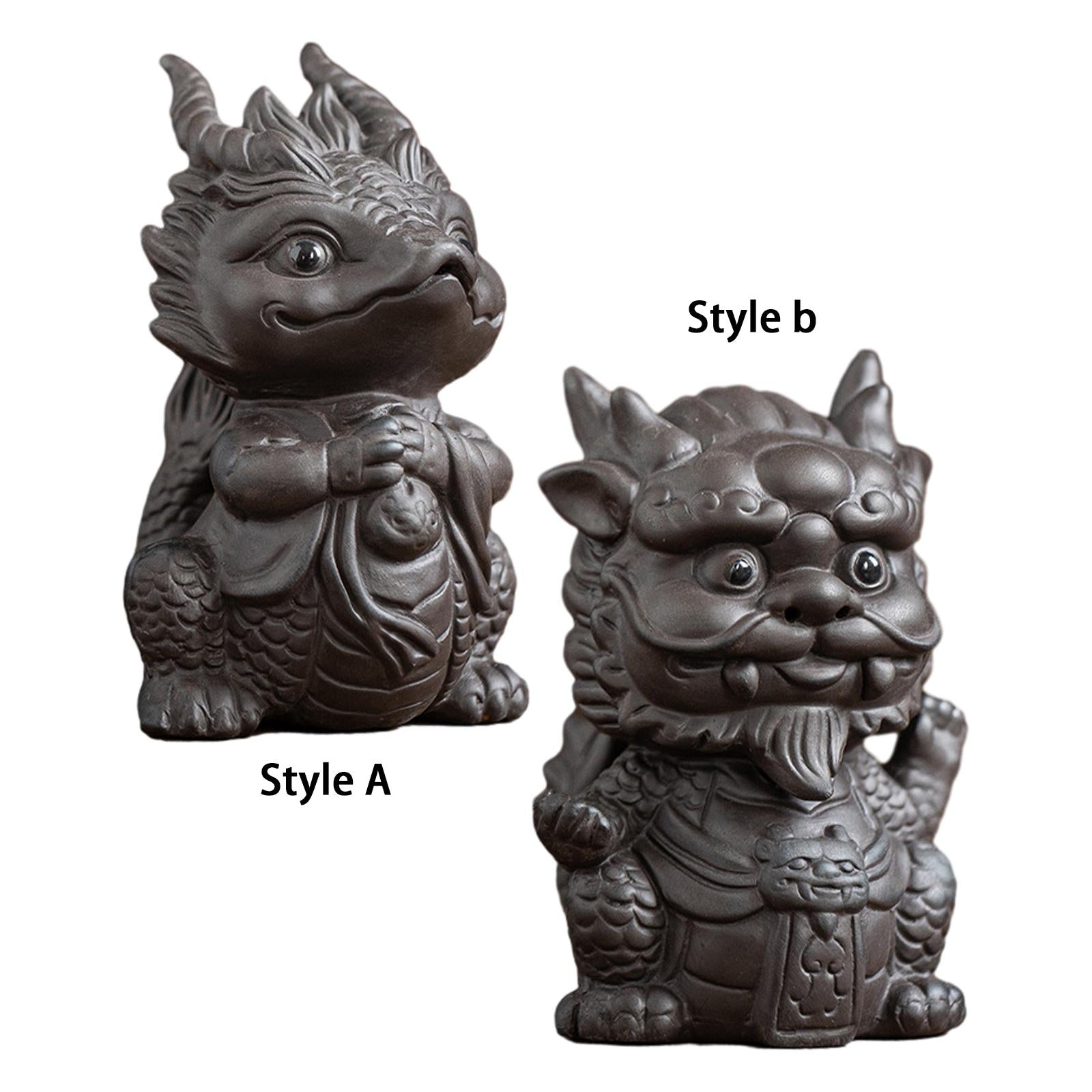 Tea Pet Ornament Decorative Pixiu Figurine for Accessory Living Room Stylish Style A