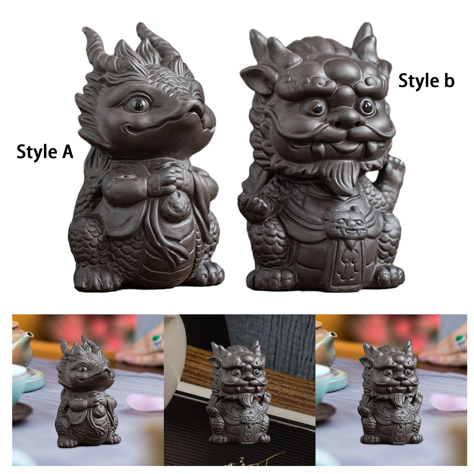 Tea Pet Ornament Decorative Pixiu Figurine for Accessory Living Room Stylish Style A