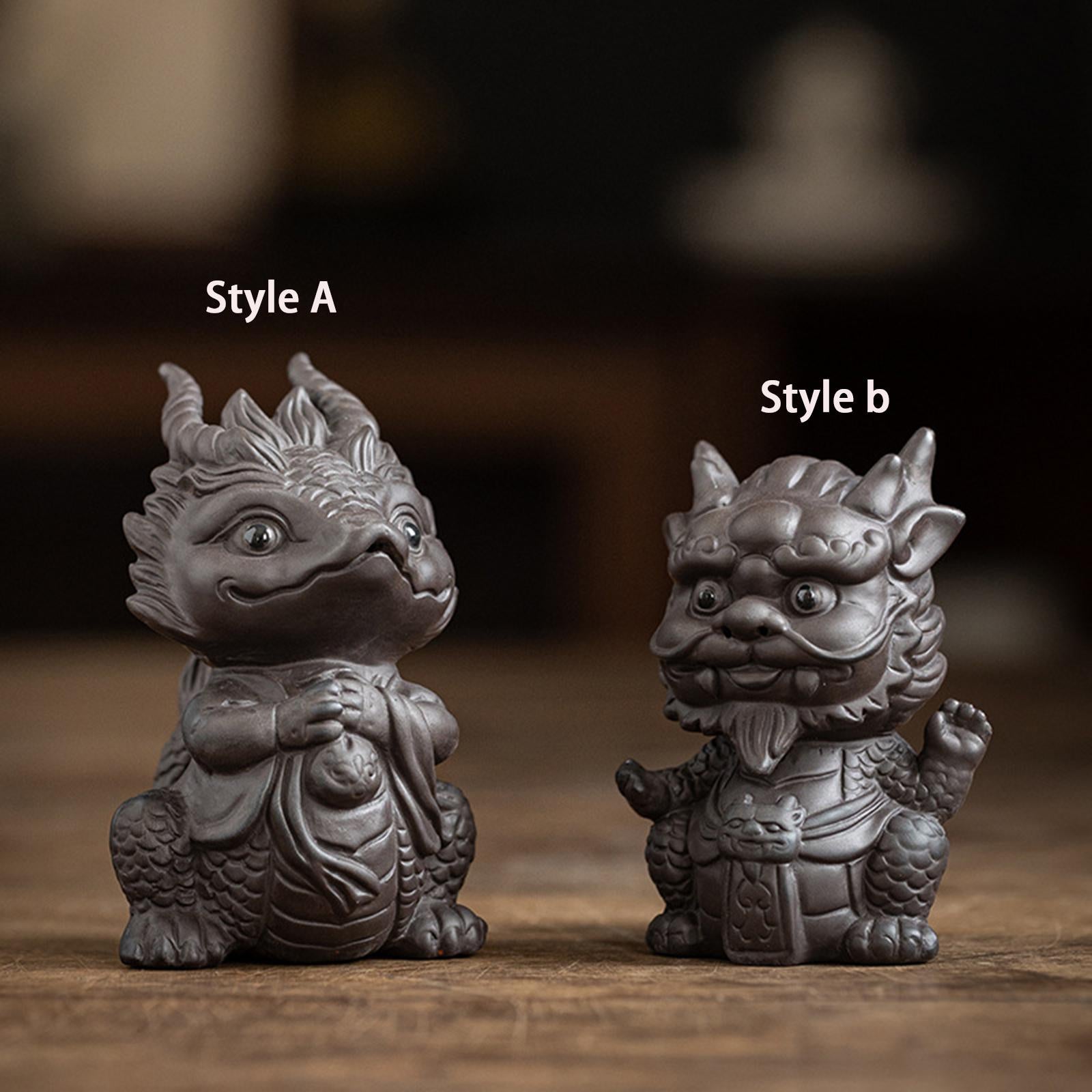 Tea Pet Ornament Decorative Pixiu Figurine for Accessory Living Room Stylish Style A