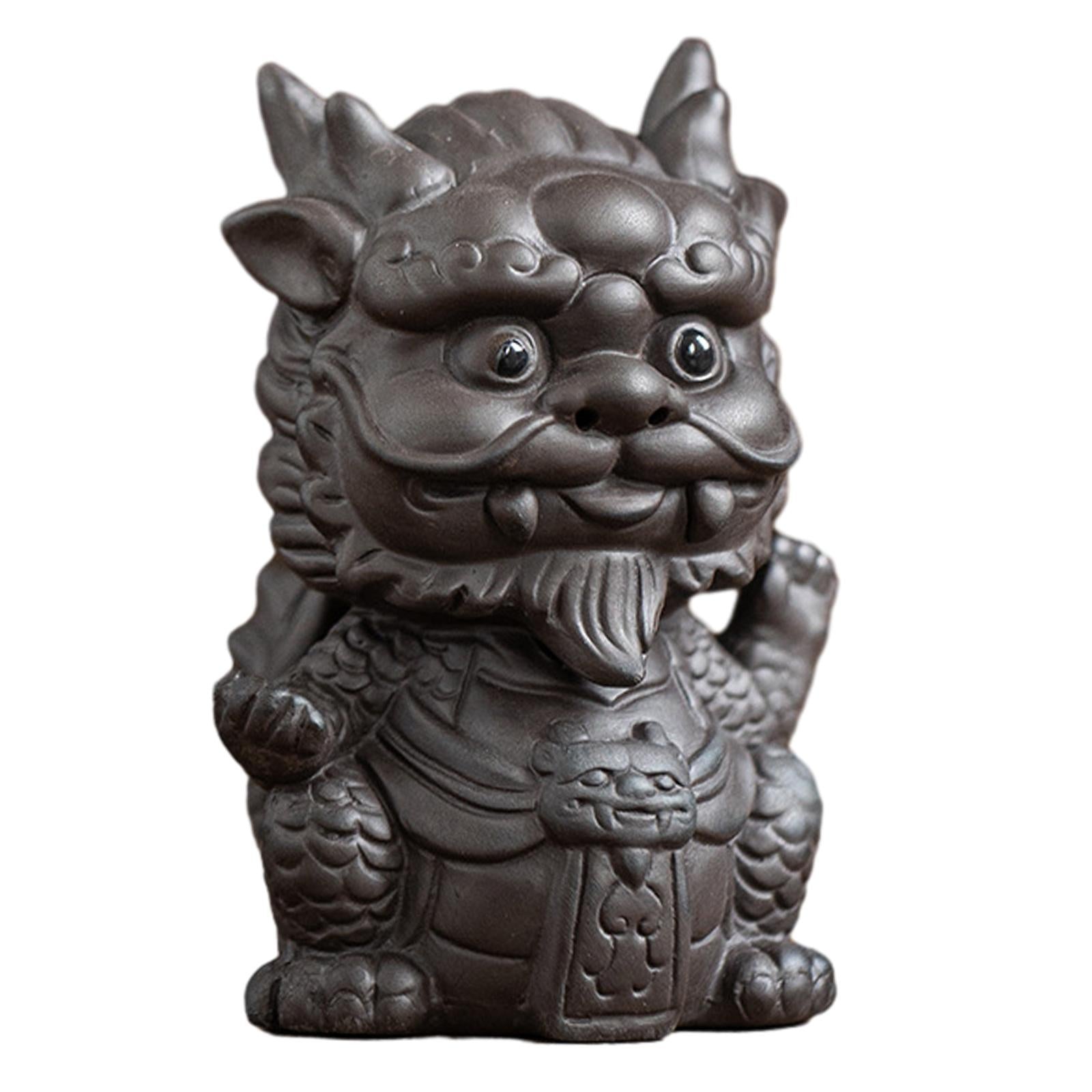 Tea Pet Ornament Decorative Pixiu Figurine for Accessory Living Room Stylish Style B