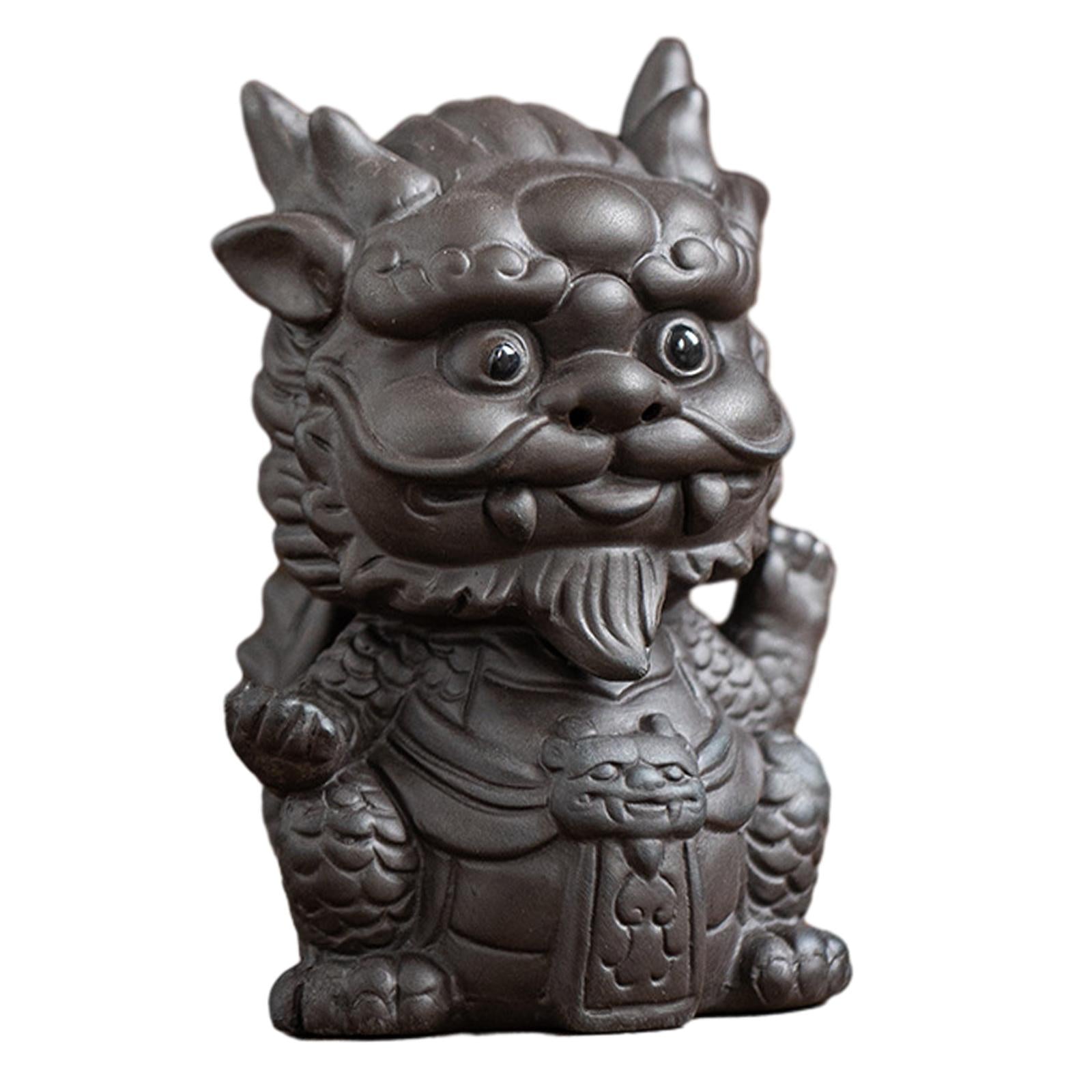 Tea Pet Ornament Decorative Pixiu Figurine for Accessory Living Room Stylish Style B