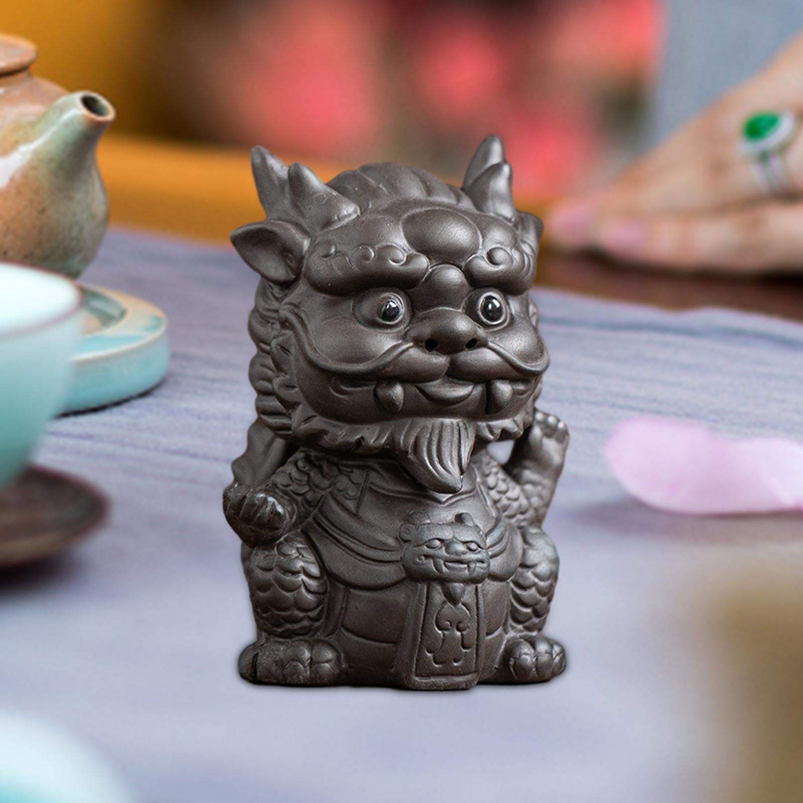Tea Pet Ornament Decorative Pixiu Figurine for Accessory Living Room Stylish Style B