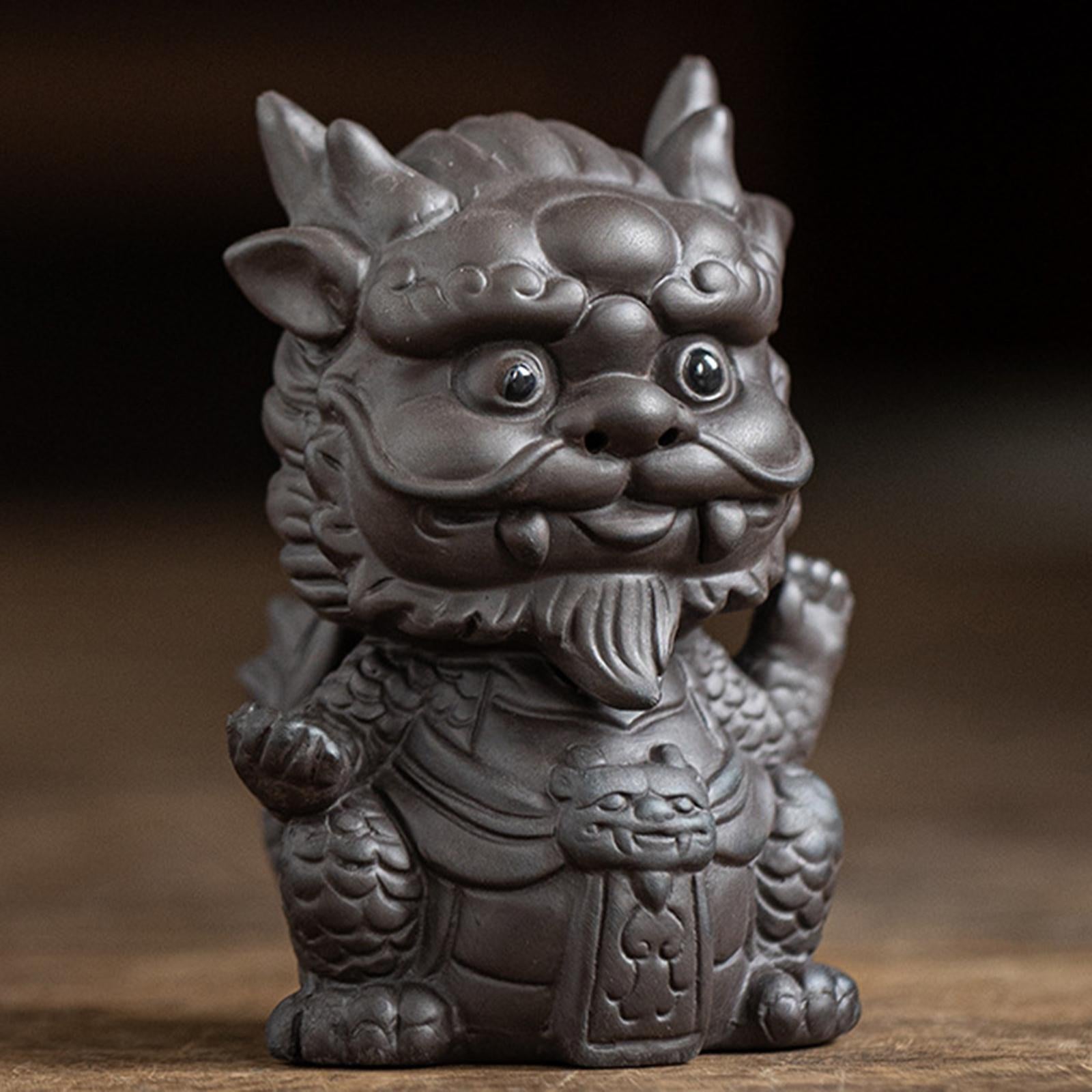 Tea Pet Ornament Decorative Pixiu Figurine for Accessory Living Room Stylish Style B