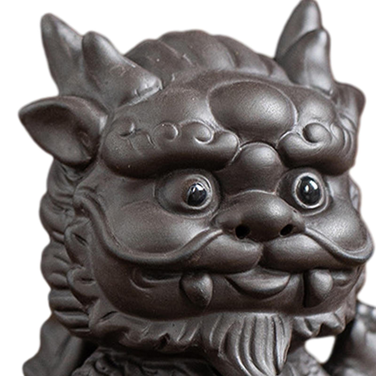 Tea Pet Ornament Decorative Pixiu Figurine for Accessory Living Room Stylish Style B