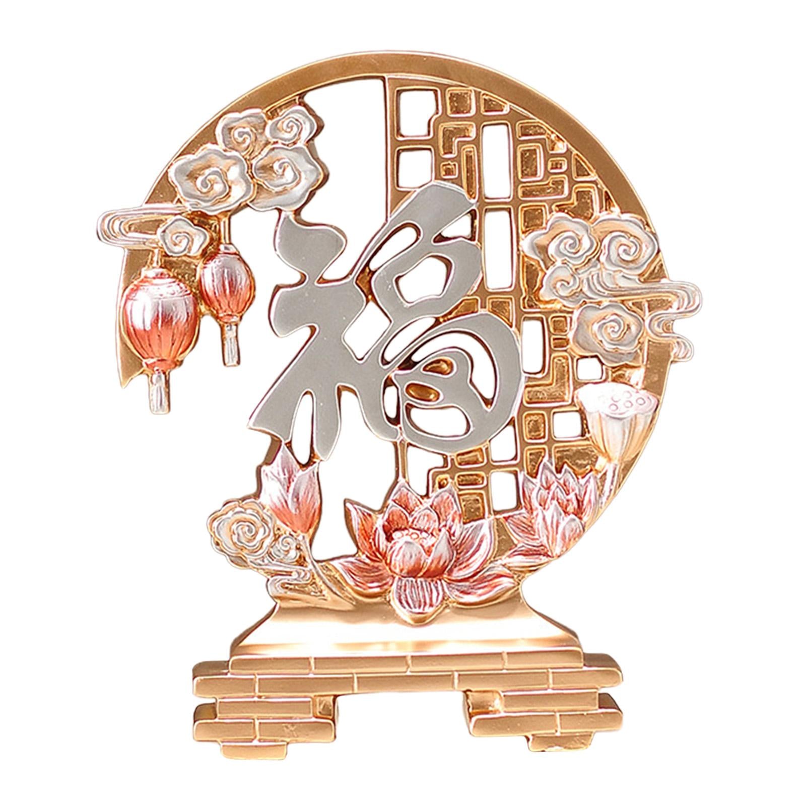 Resin Figurine Art Dining Room Souvenirs Gifts Bookshelf Fu Character Statue