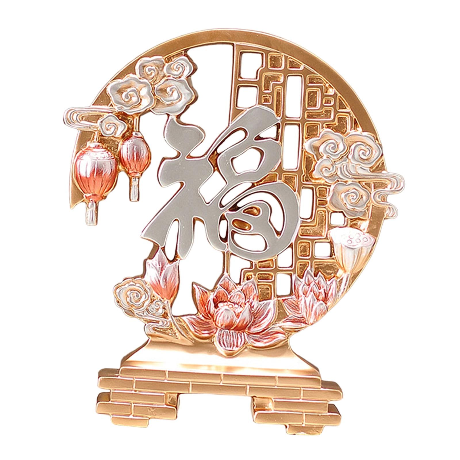 Resin Figurine Art Dining Room Souvenirs Gifts Bookshelf Fu Character Statue