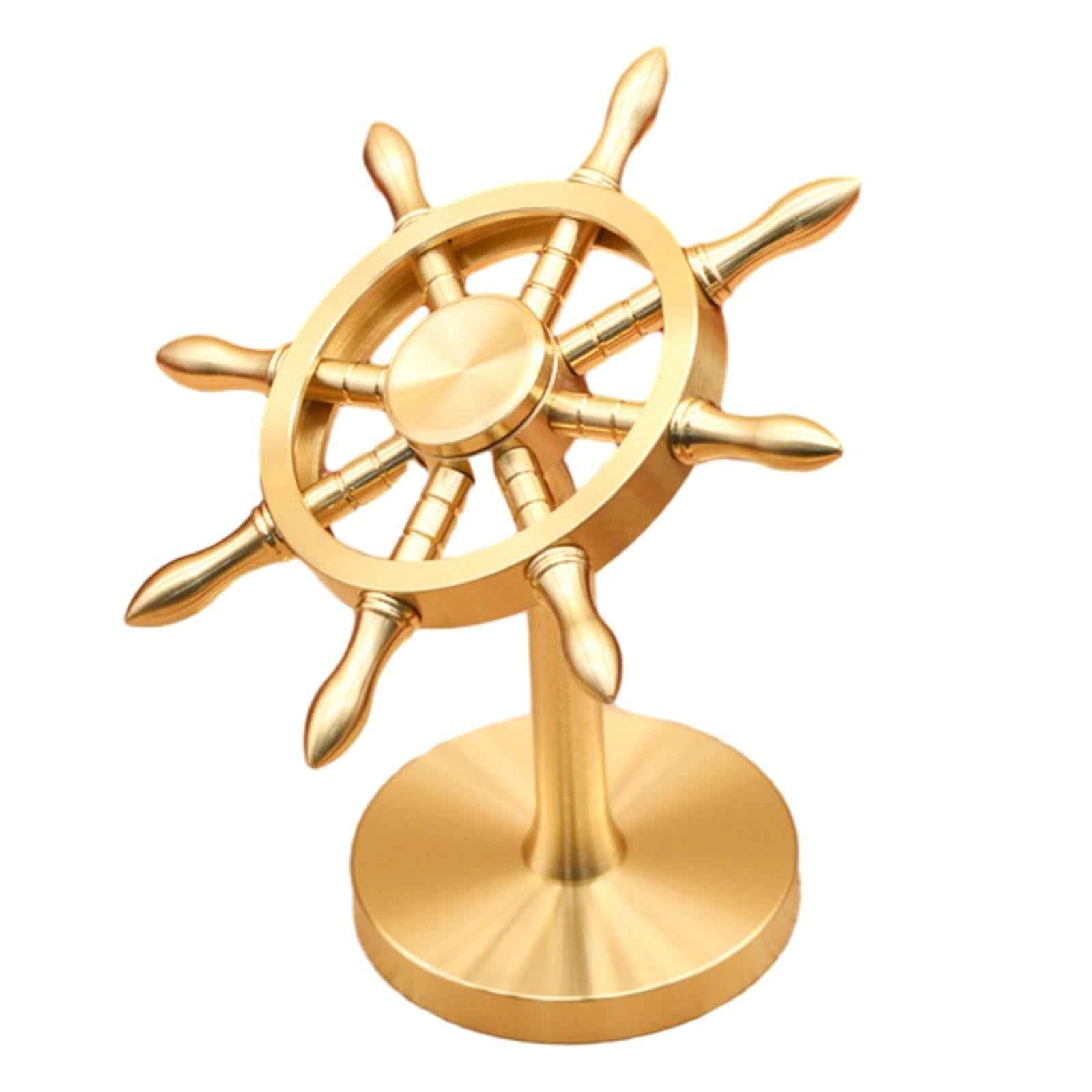 Ship Steering Wheel Boat Sculpture Gift Wealth for Tea Table Bookshelf Table